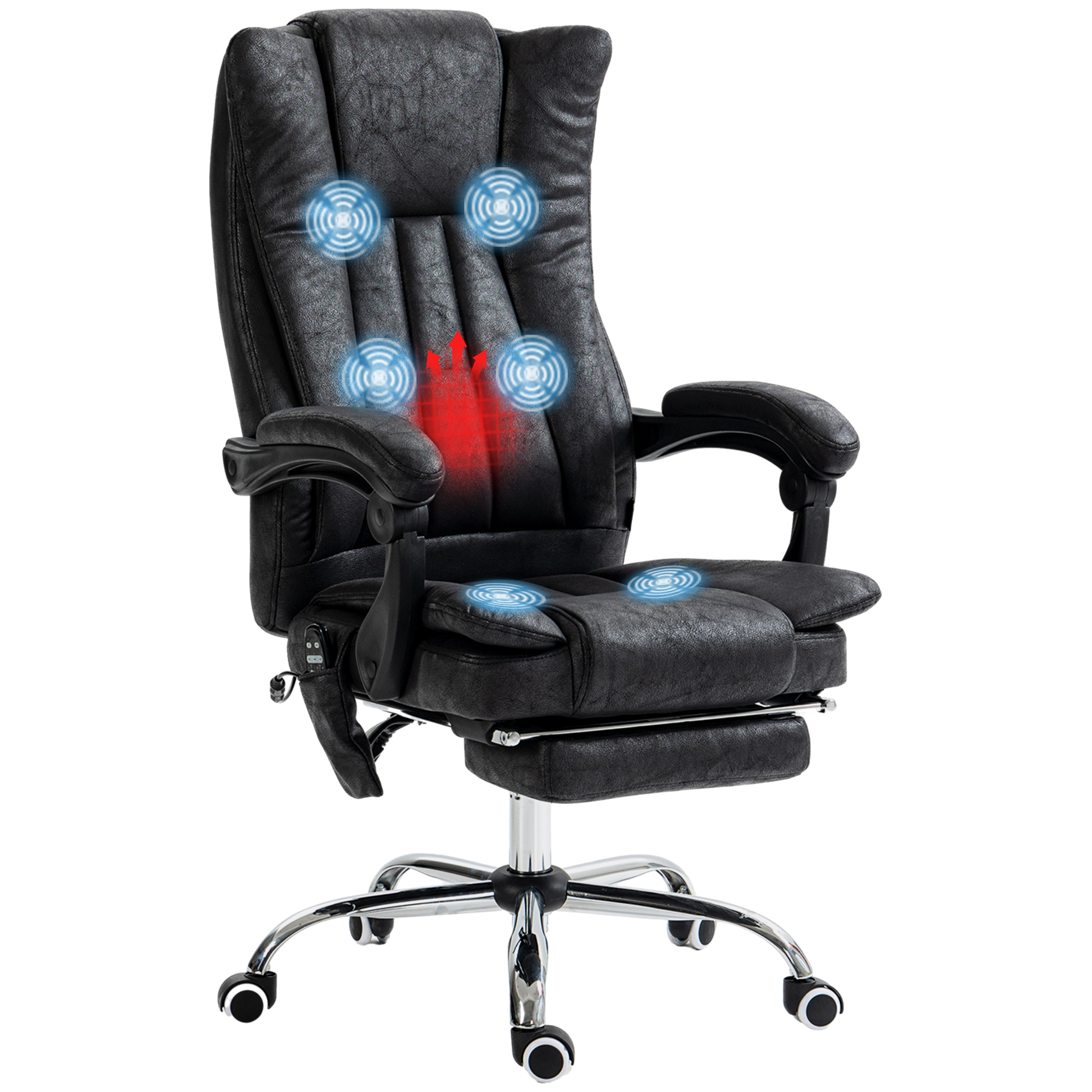 Vinsetto Massage Office Chair, 6 Points and Heat, Reclining Computer