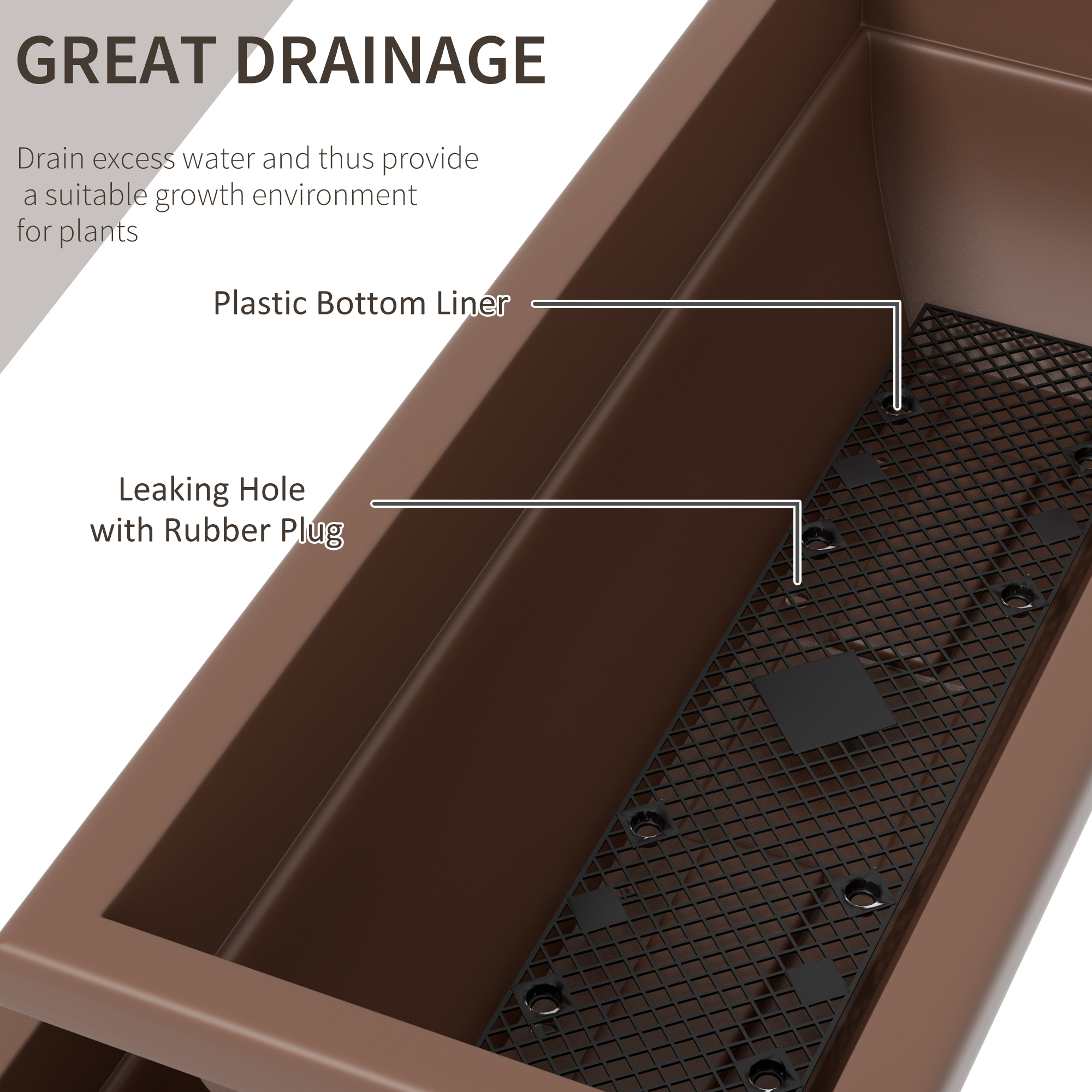 Outsunny 5-Tier Raised Garden Bed With 5 Planter Box, Outdoor Plant Stand Grow Containers With Leaking Holes, Brown , Aosom Canada