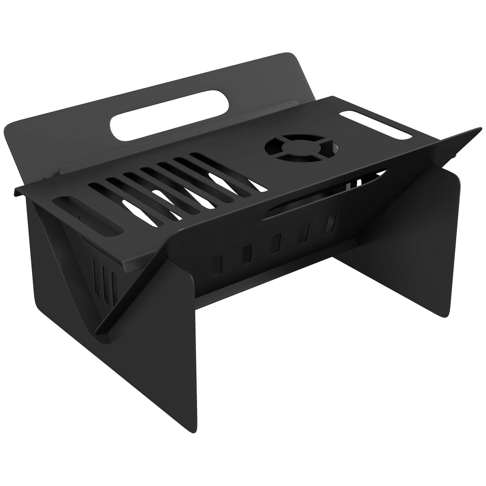 Outsunny Black Multi-Use Fire Pit: Converts to Coffee Table, Wood Burning, with Carry Bag for Easy Transport|Aosom.com