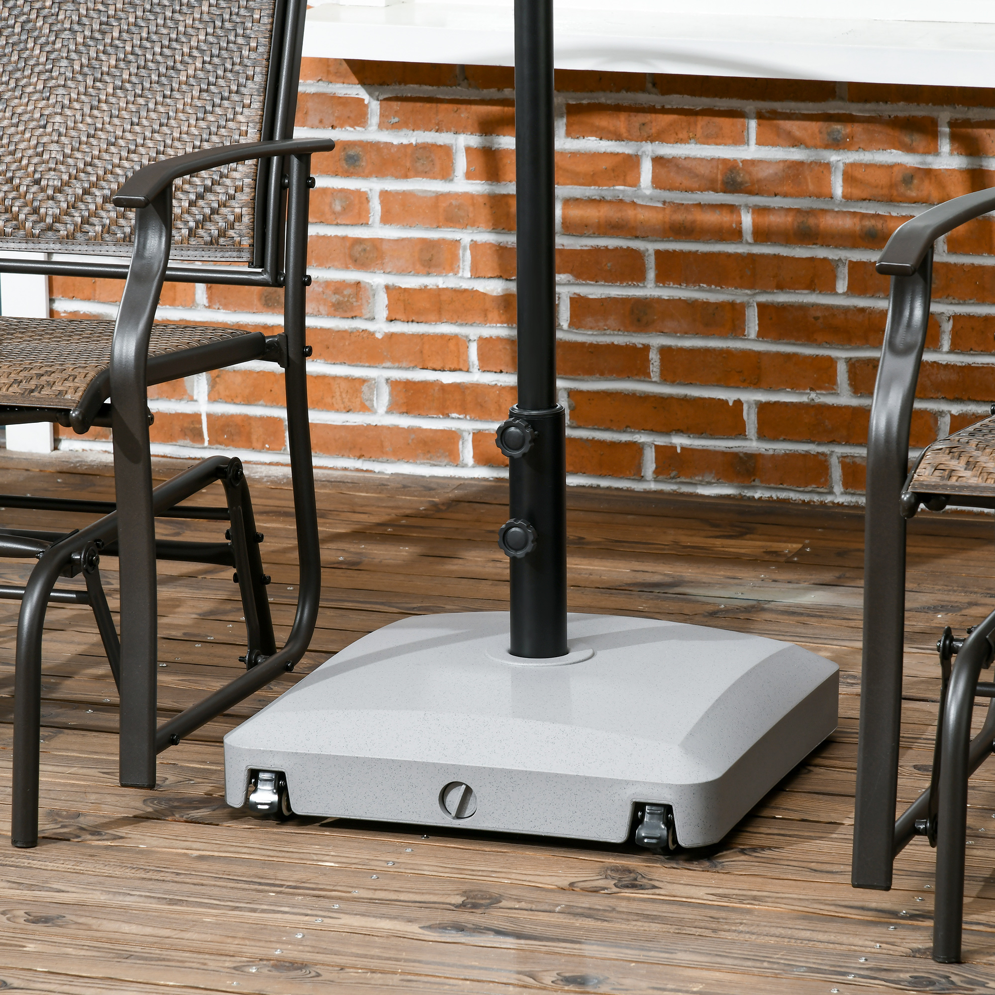Outsunny 66 lb Heavy Duty Patio Umbrella Stand Filled