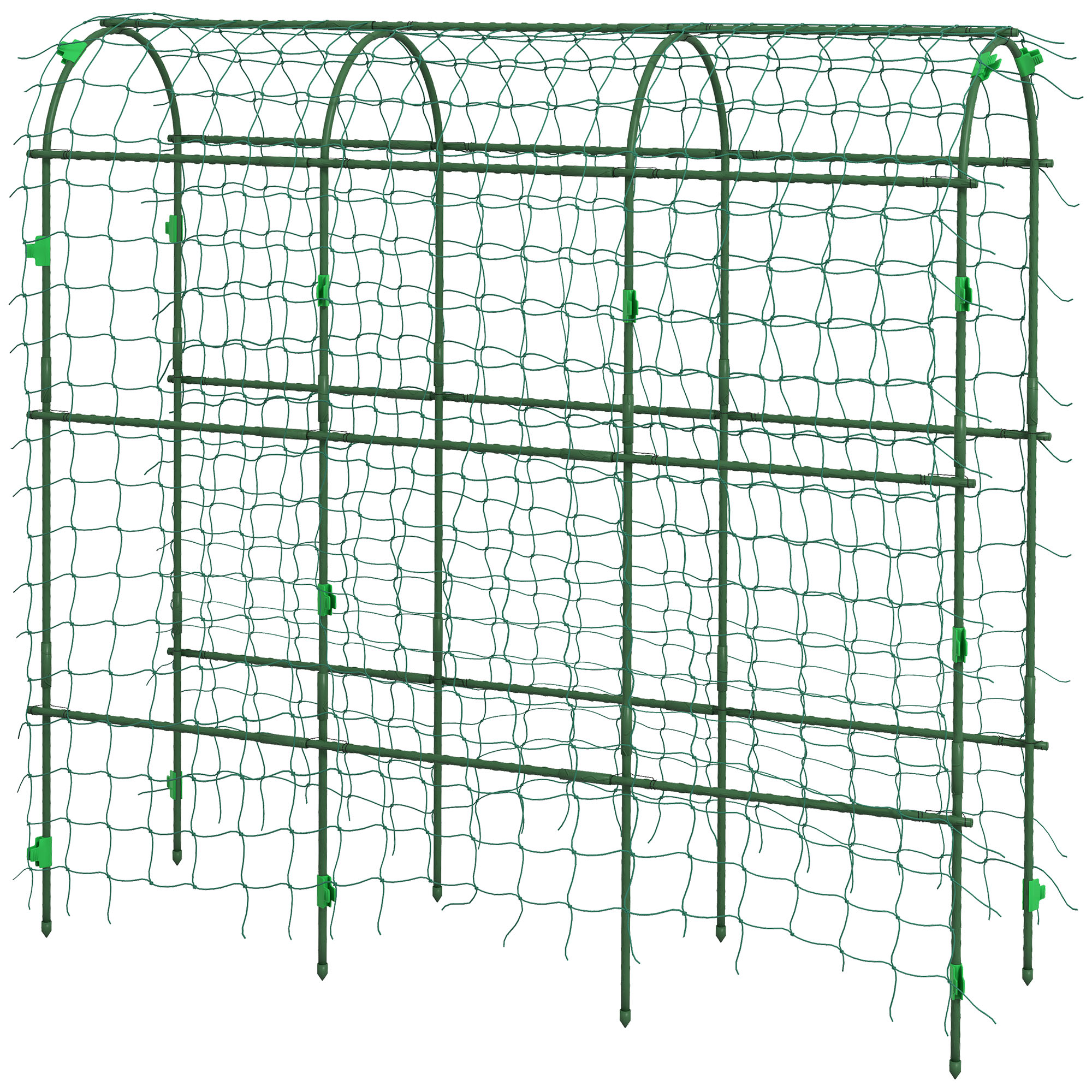 Outsunny Metal Garden Trellis, Arch Trellis For Climbing Plants Outdoor, A-Frame, With Climbing Net, 17 X 72 X 72 , Aosom Canada