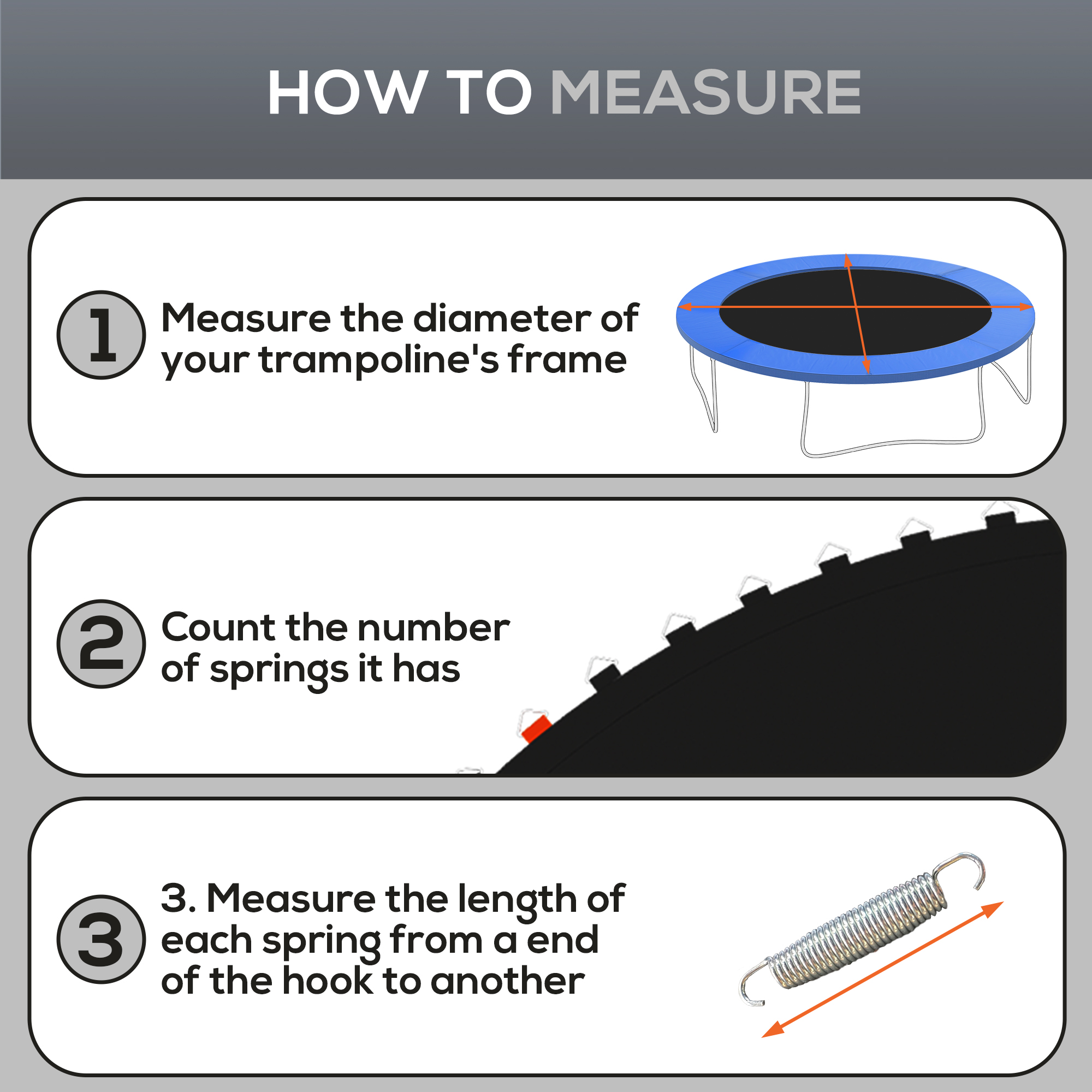 Soozier Trampoline Mat Replacement With Spring Pull Tool And 42 V-Hooks, Fits 8ft Trampoline, Using 5.5 Springs , Aosom Canada