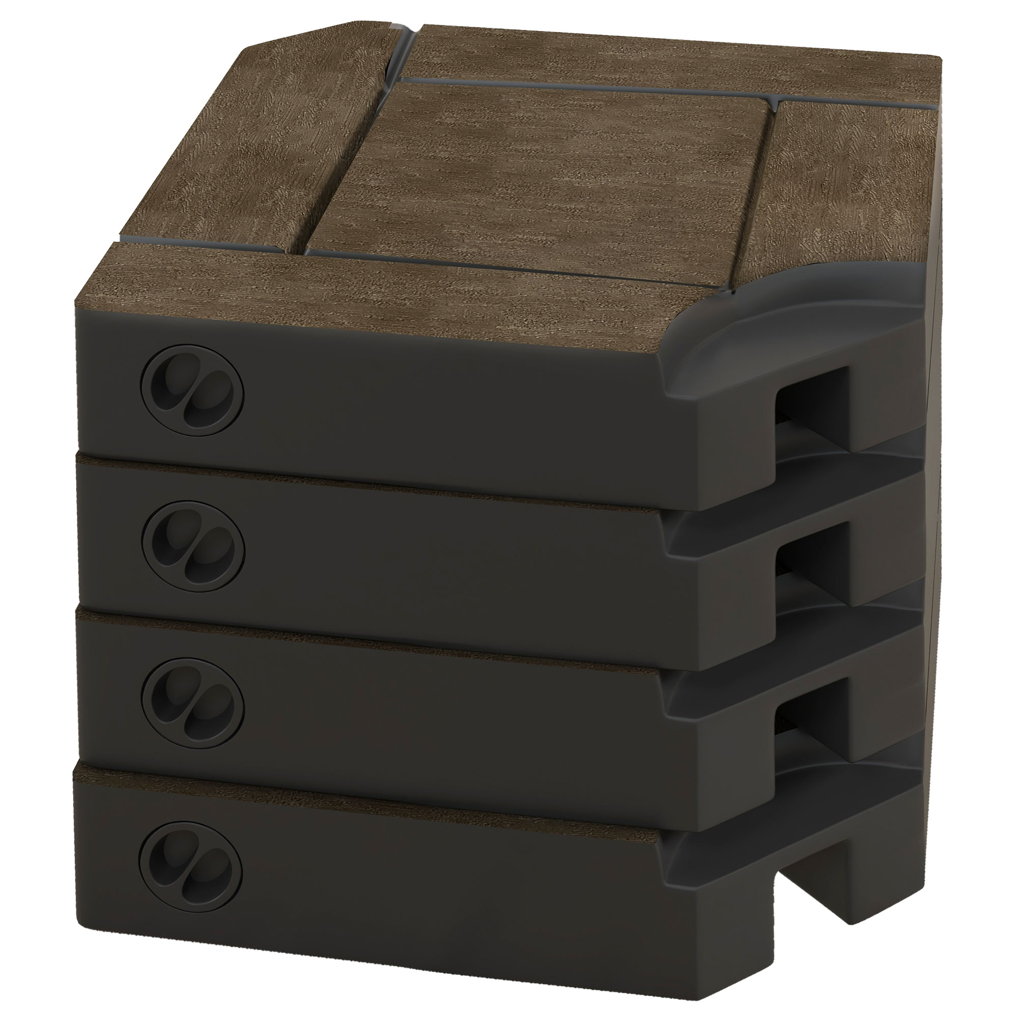 Outsunny Offset Umbrella Base, Fillable Weight Set, 175 lb Water/230 lb Sand Capacity, Brown, for Stability | Aosom.com