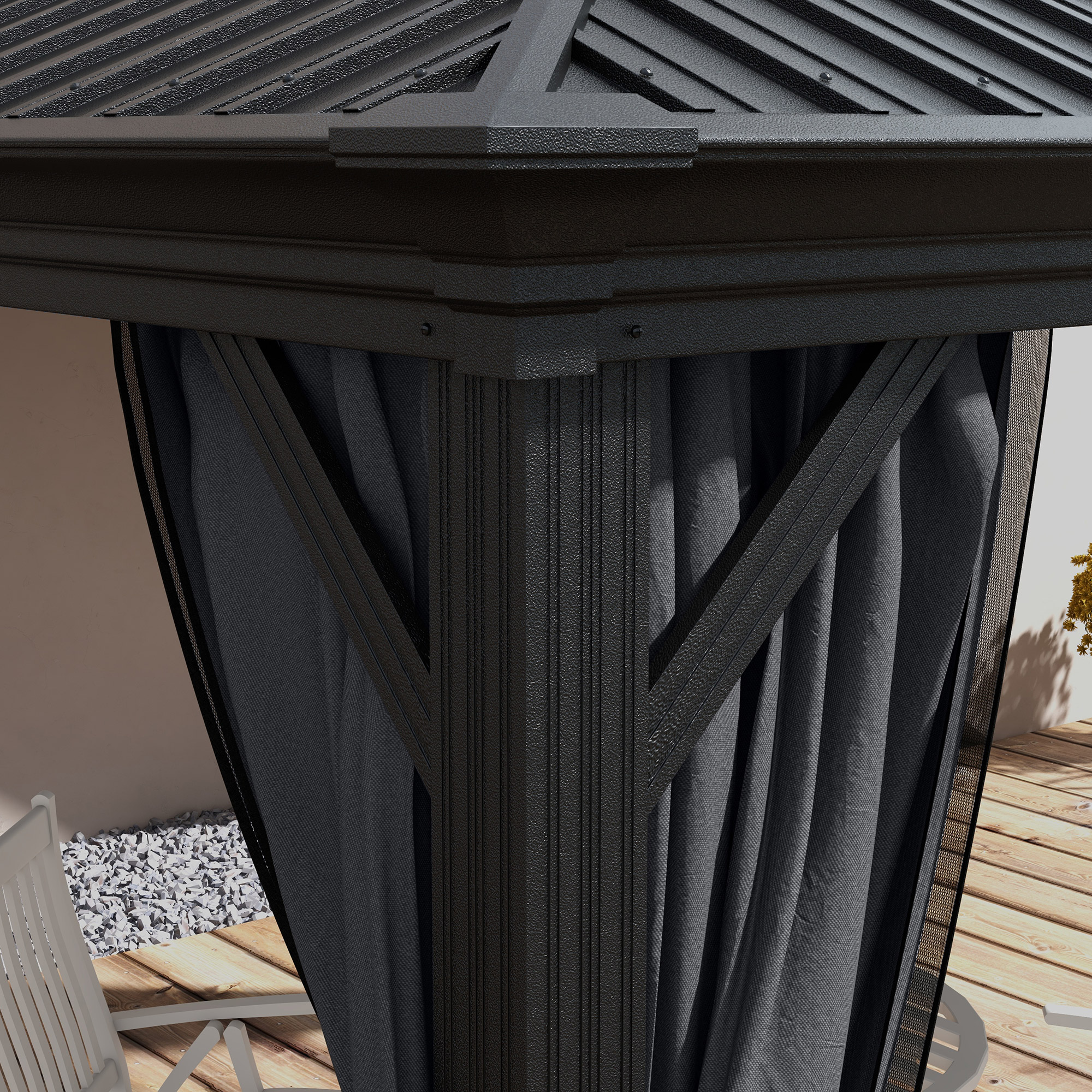 Outsunny 10' x 12' Hardtop Gazebo Permanent Pavilion w