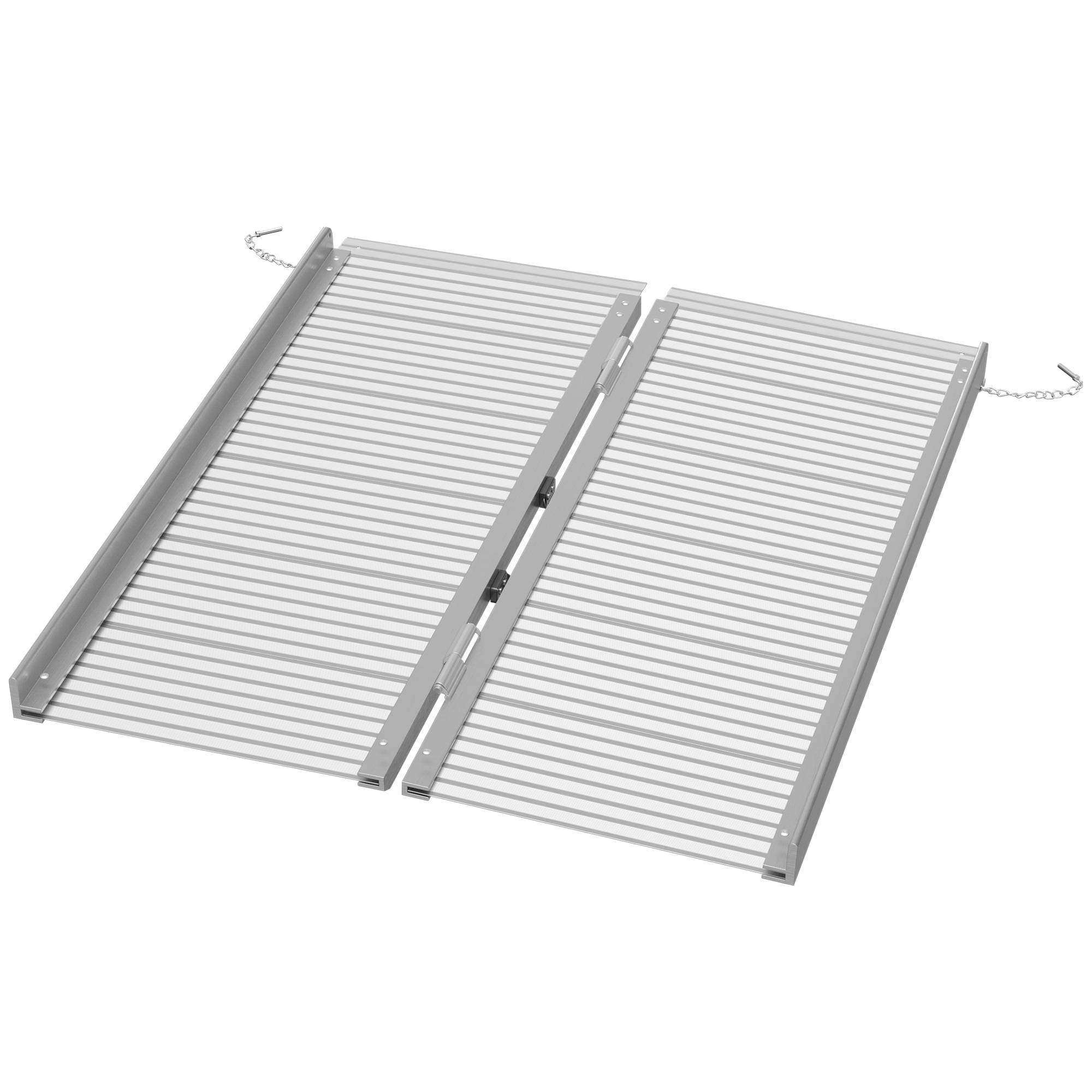 HOMCOM Aluminum Wheelchair Ramp, 3ft, Foldable with Textured Safety Surface, Silver | Aosom.com