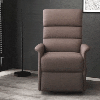 HOMCOM Power Lift Recliner Chair for Elderly, Linen Fabric, Brown