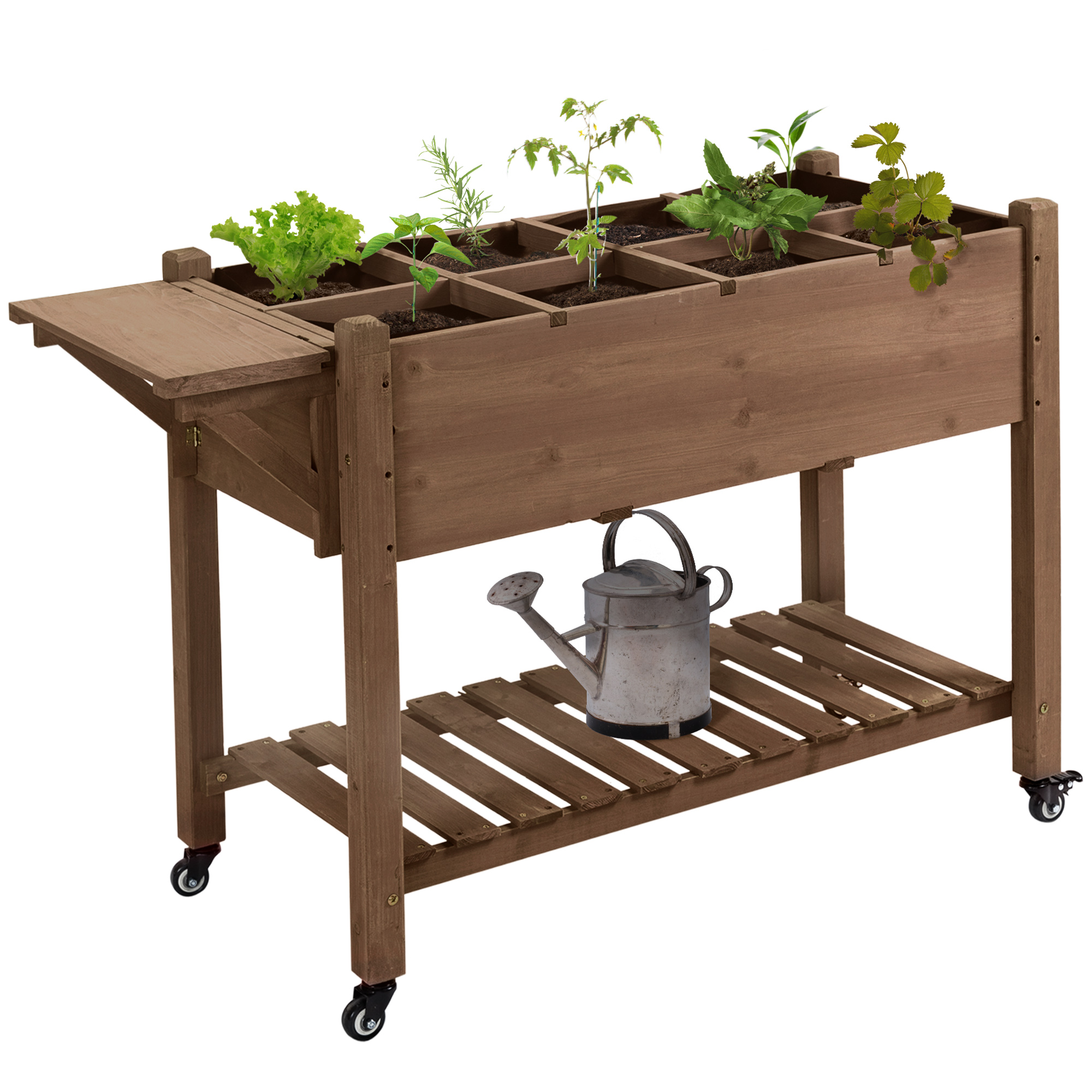 新品未開封 2022年 SRL . GARDEN BED / I-SHELF Outsunny 49'' x 21'' x 34'' Raised Garden Bed w/ 8 Grow