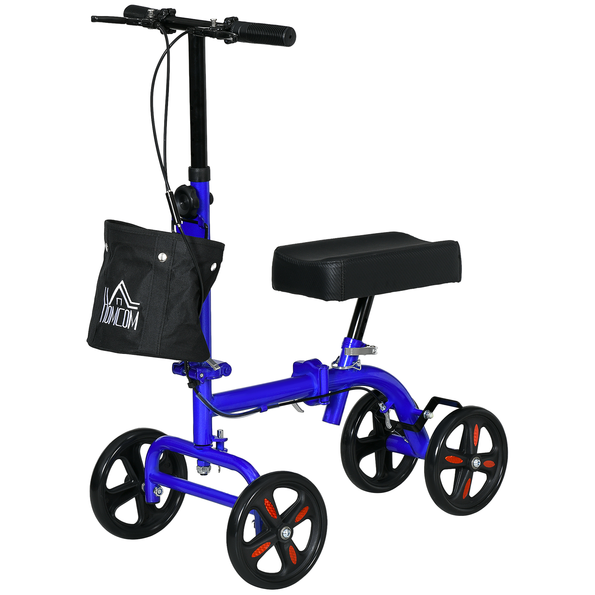 HOMCOM Steerable Knee Walker, Foldable Knee Scooter with