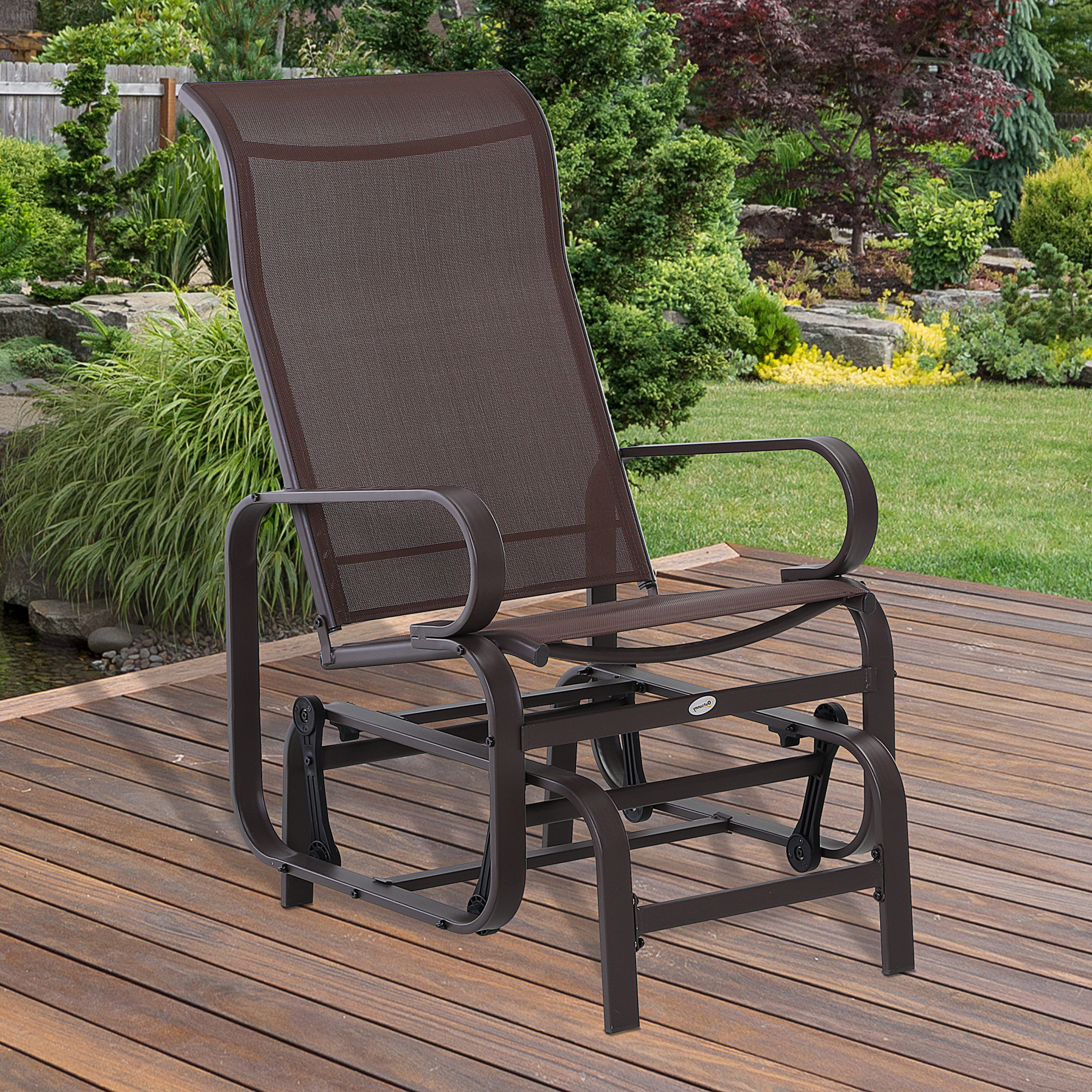 Outsunny Swinging Glider Lounging Chair w/ Smooth Rocking