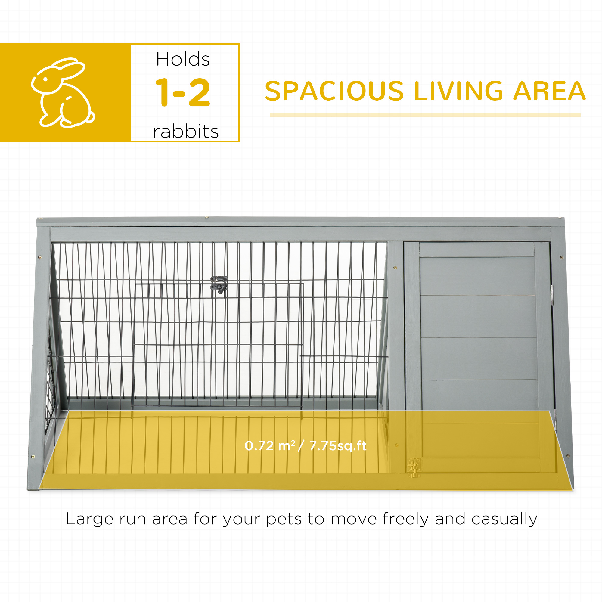 Pawhut Outdoor Bunny Cage 46