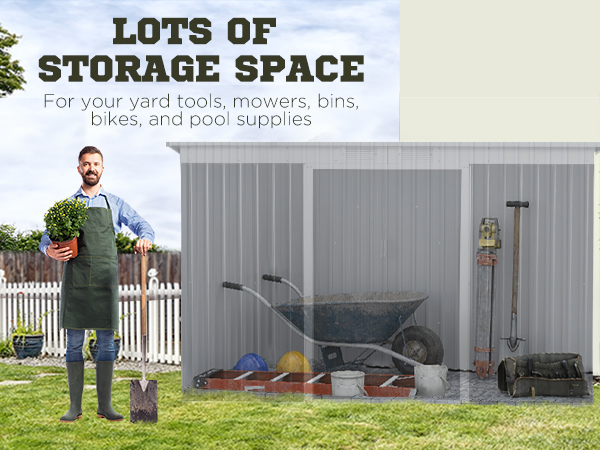 Outsunny 9' x 4.5' x 5.5' Outdoor Rust-Resistant Metal Garden