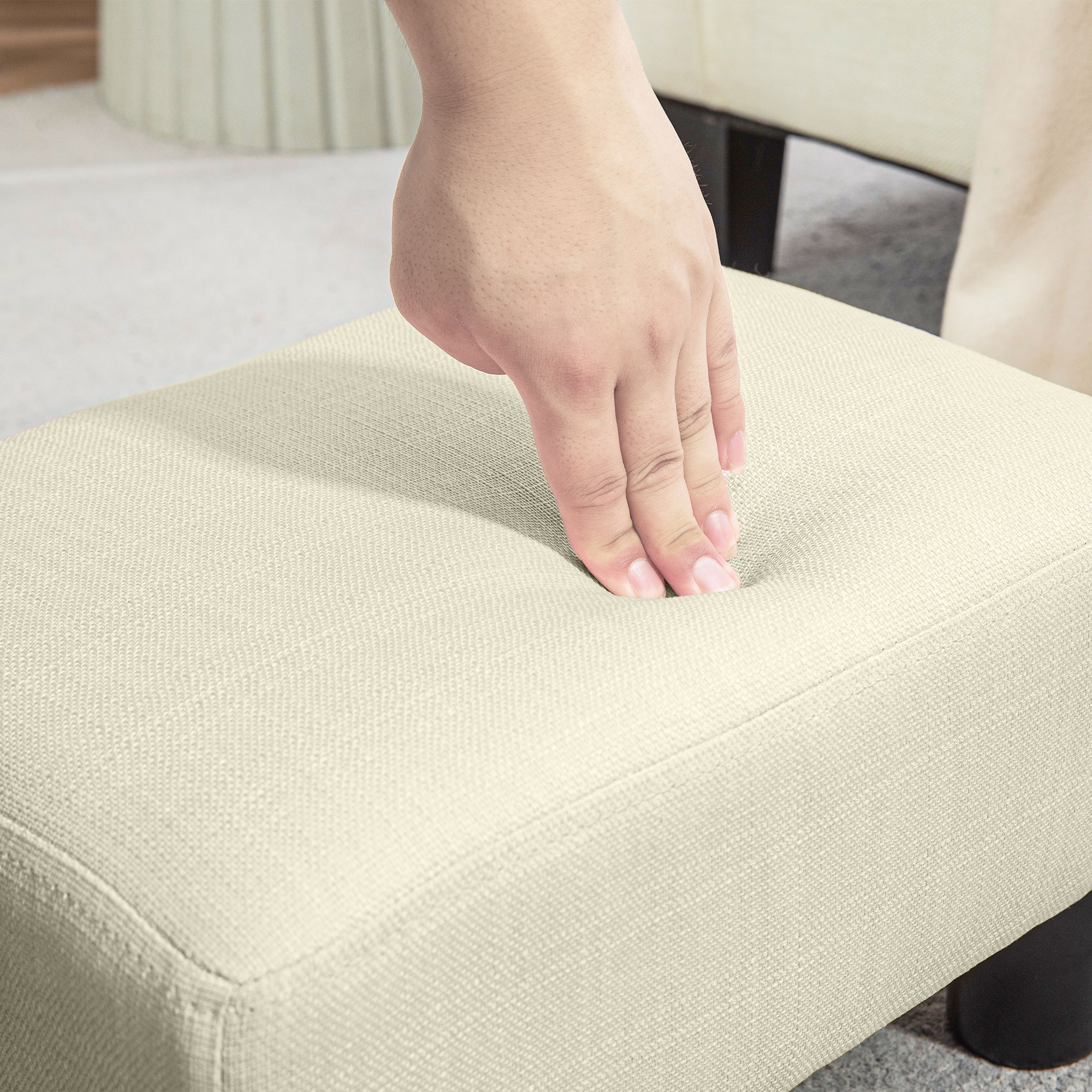 【手渡し希望】ARMONIA Calletto  •K098 OTTOMAN Amazon.com: OuchTek Boucle Square Storage Ottoman with