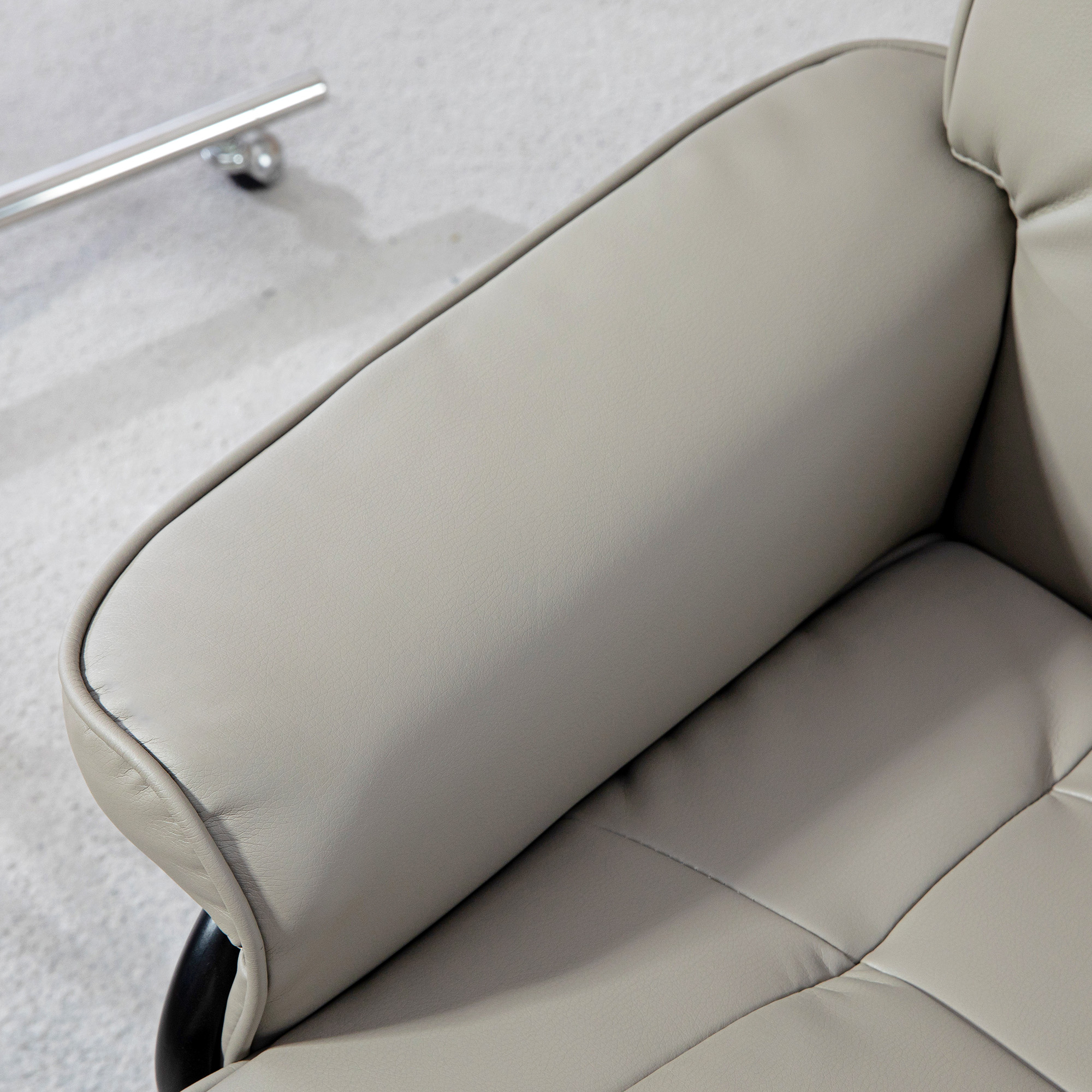 HOMCOM Faux Leather Swivel Recliner Chair with Ottoman Rocking Function High Back Gray | Aosom.com 6