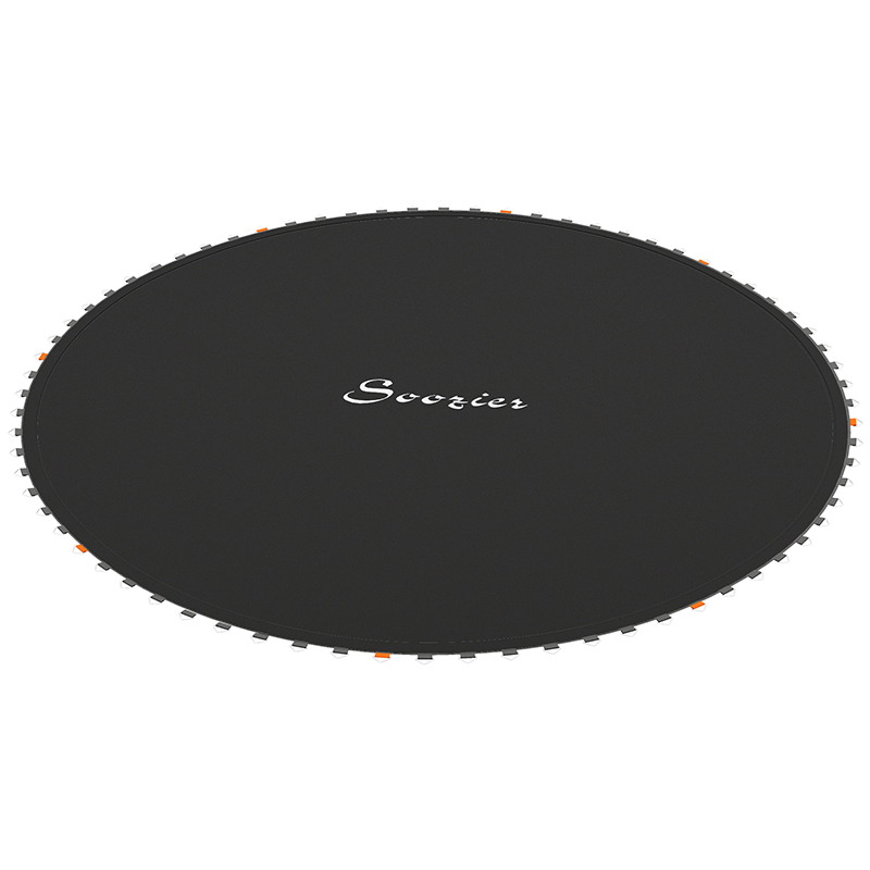Soozier Trampoline Mat Replacement, Fits 12&#039;/14&#039; Trampoline with 72/80 V-Hooks &amp; 5.5 Springs, Black | Aosom.com