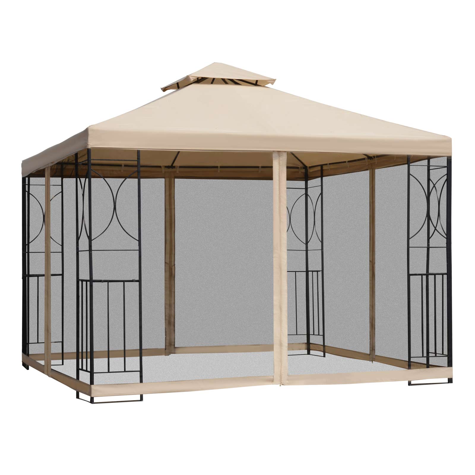 ●WEIRDOZ KOZYARD Rosana 10 ft. x 10 ft. Aluminum Gazebo with