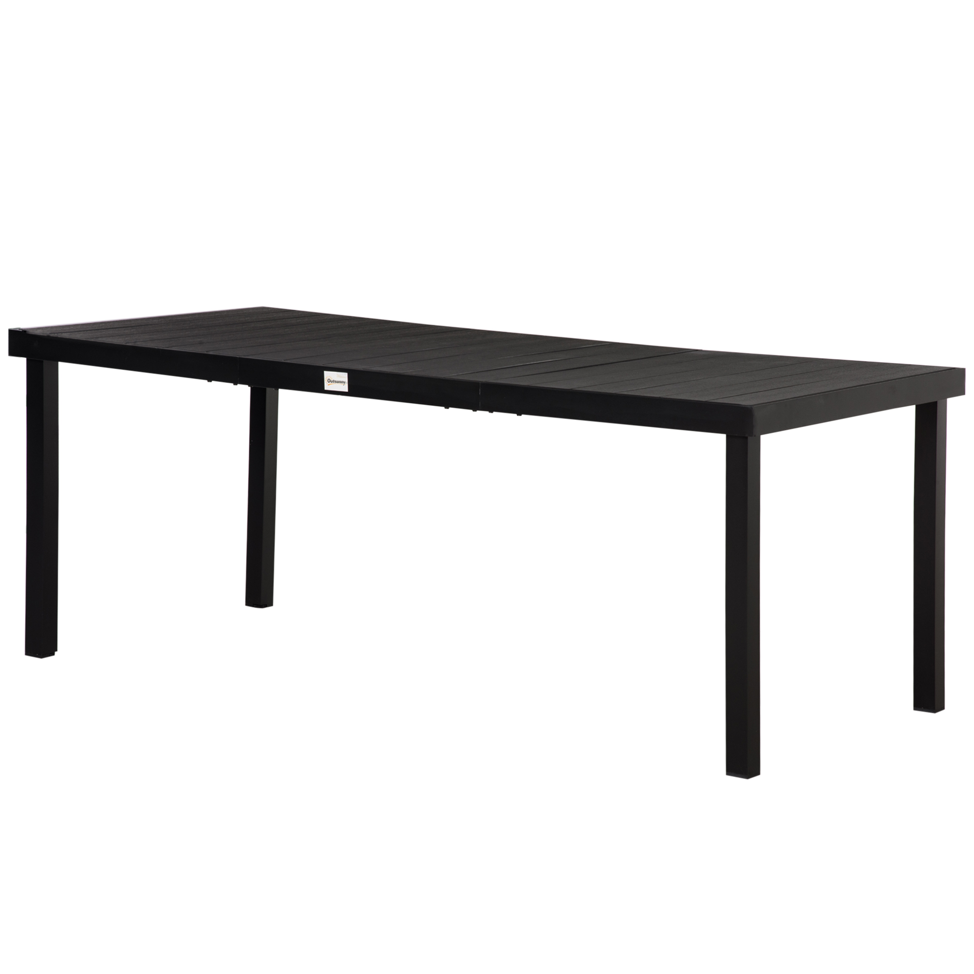 Outsunny Patio Dining Table for 8, Rectangular Aluminum Outdoor