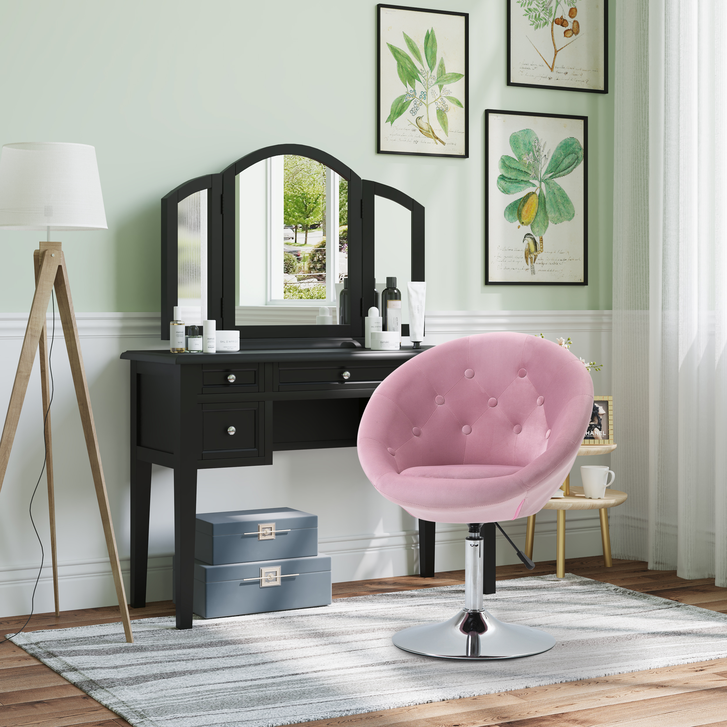 makeup table & chair