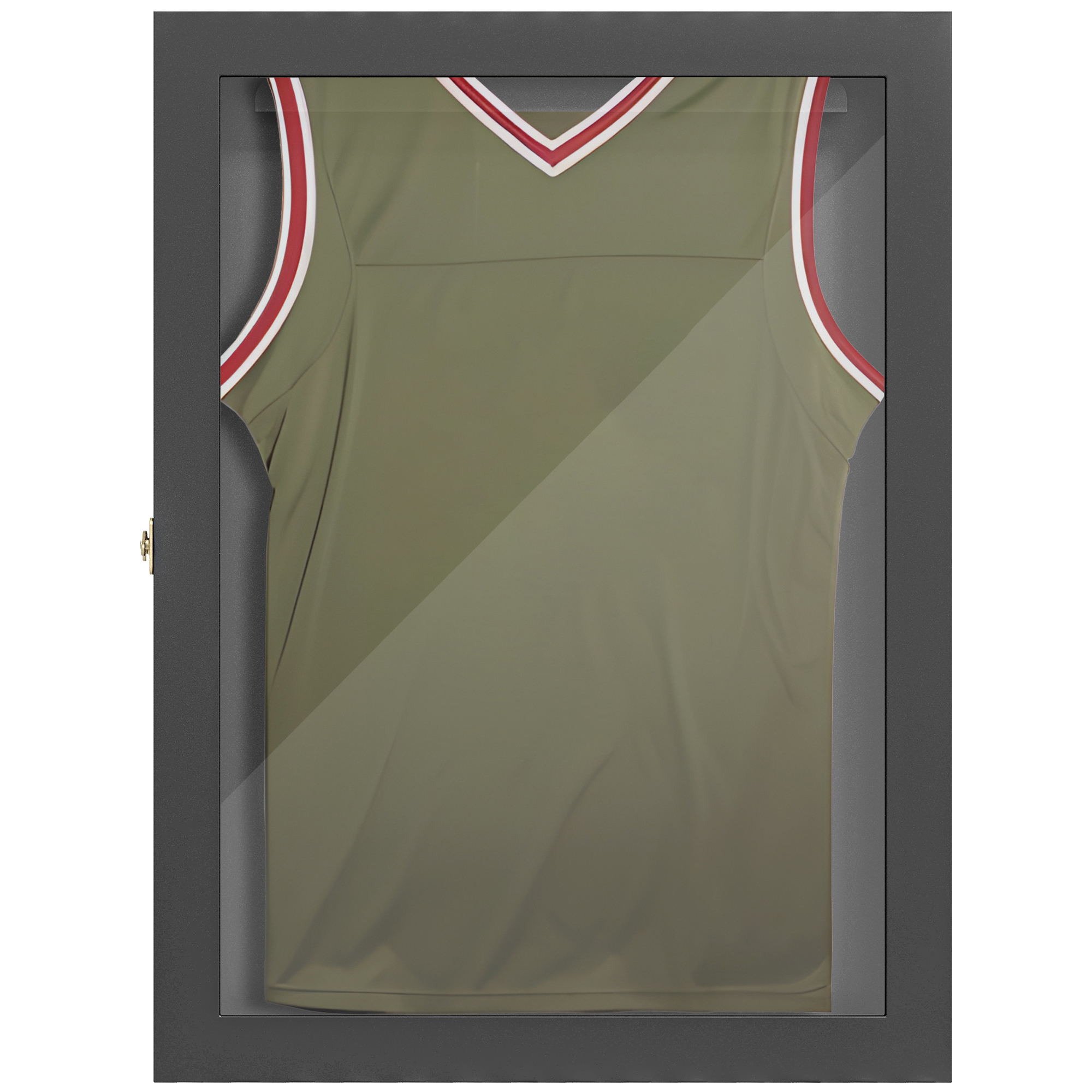 HOMCOM Sports Jersey Display Enclosure with UV-Protected Wall-Mount Frame 28x35 Jet Black | Aosom.com