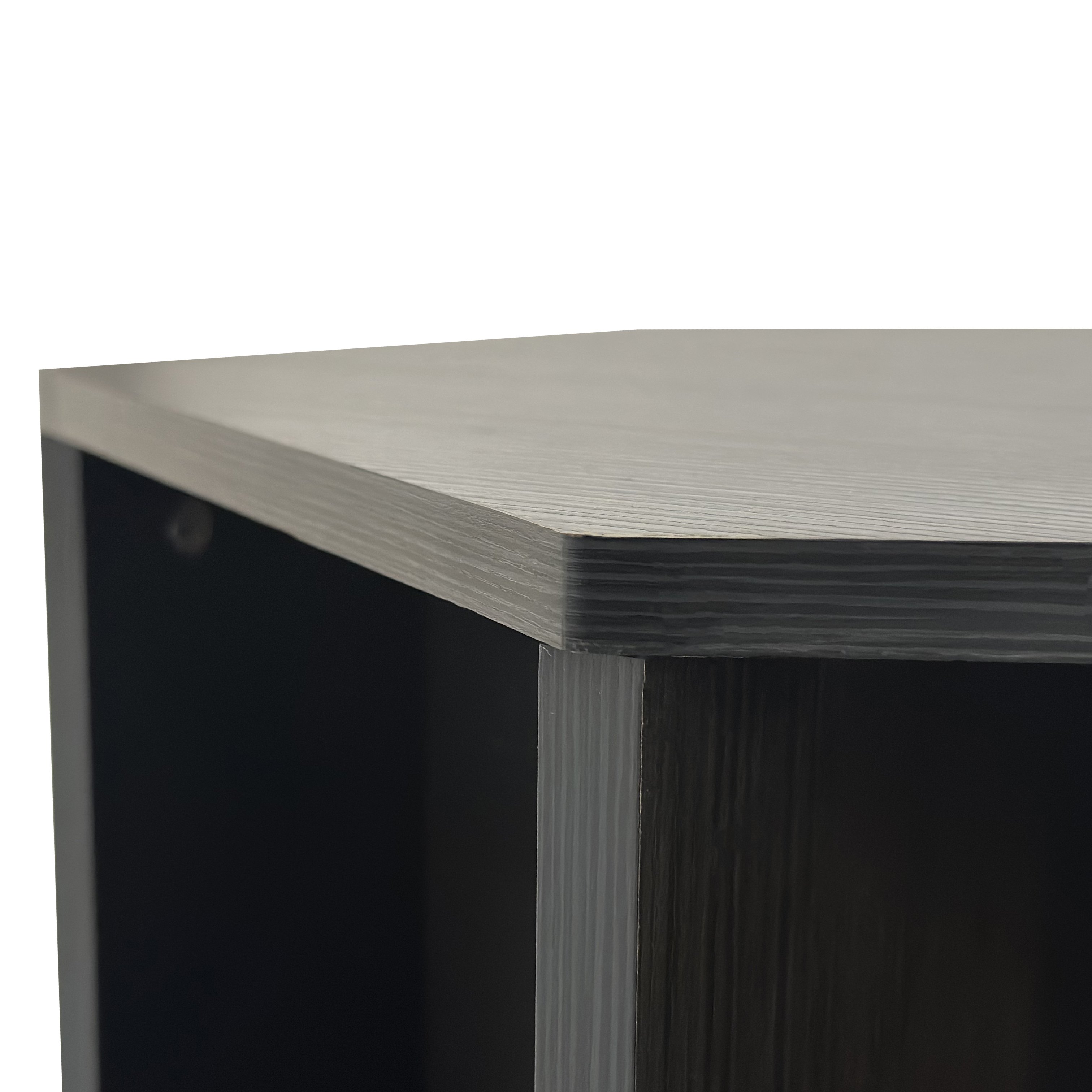 Hexagonal Coffee Table with Storage Shelves, Side Table Nightstand, Multi-Placement Design, Spacious Storage, Black Brown | Aosom.com 5