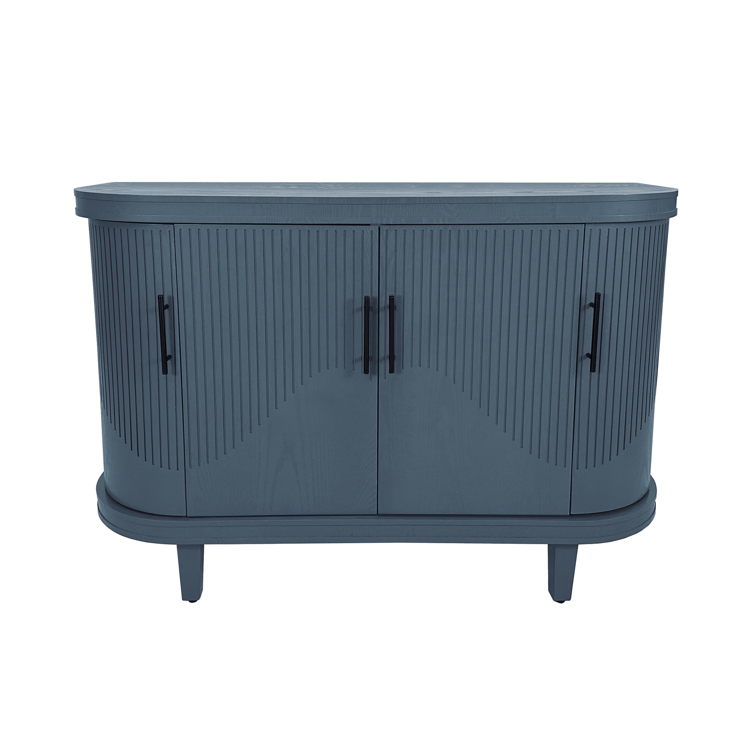 Modern Curved Sideboard, Blue | Aosom.com