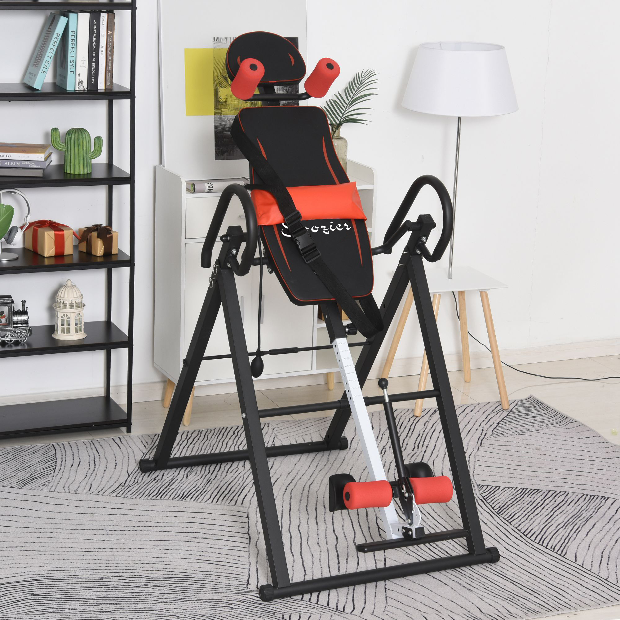 Soozier Folding Inversion Table, 20°/40°/60° Adjustable, with Safety ...