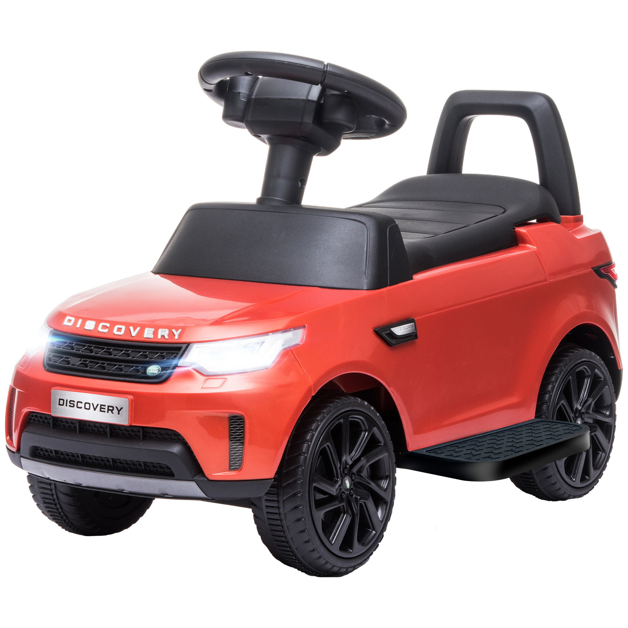 Qaba 2 in 1 Land Rover Licensed 6V Ride On Car Sliding Car Battery Powered Electric Car w/ Headlights Music Horn, Red | Aosom.com