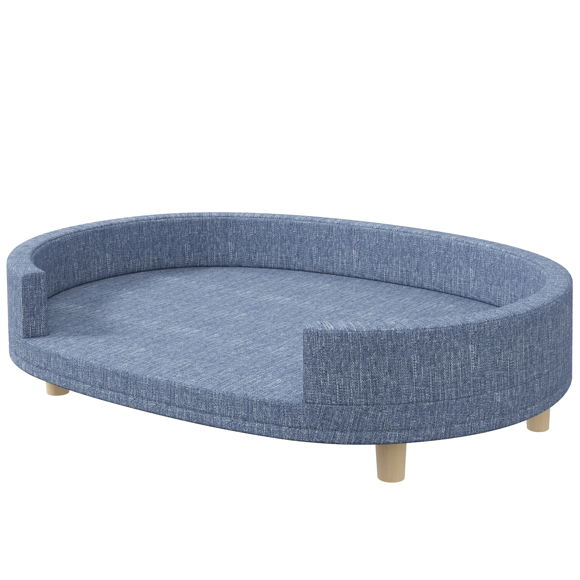PawHut Dog Couch for Large Dogs with Removable Cushion, Washable Cover, Blue | Aosom.com