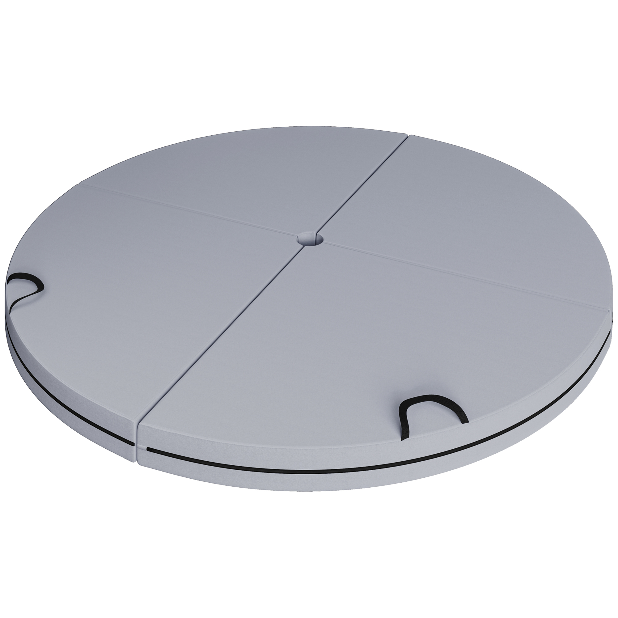 Soozier Foldable Crash Mat, Pole Padding with Carrying Handles and EPE Foam for Dance Training and Exercise, Gray