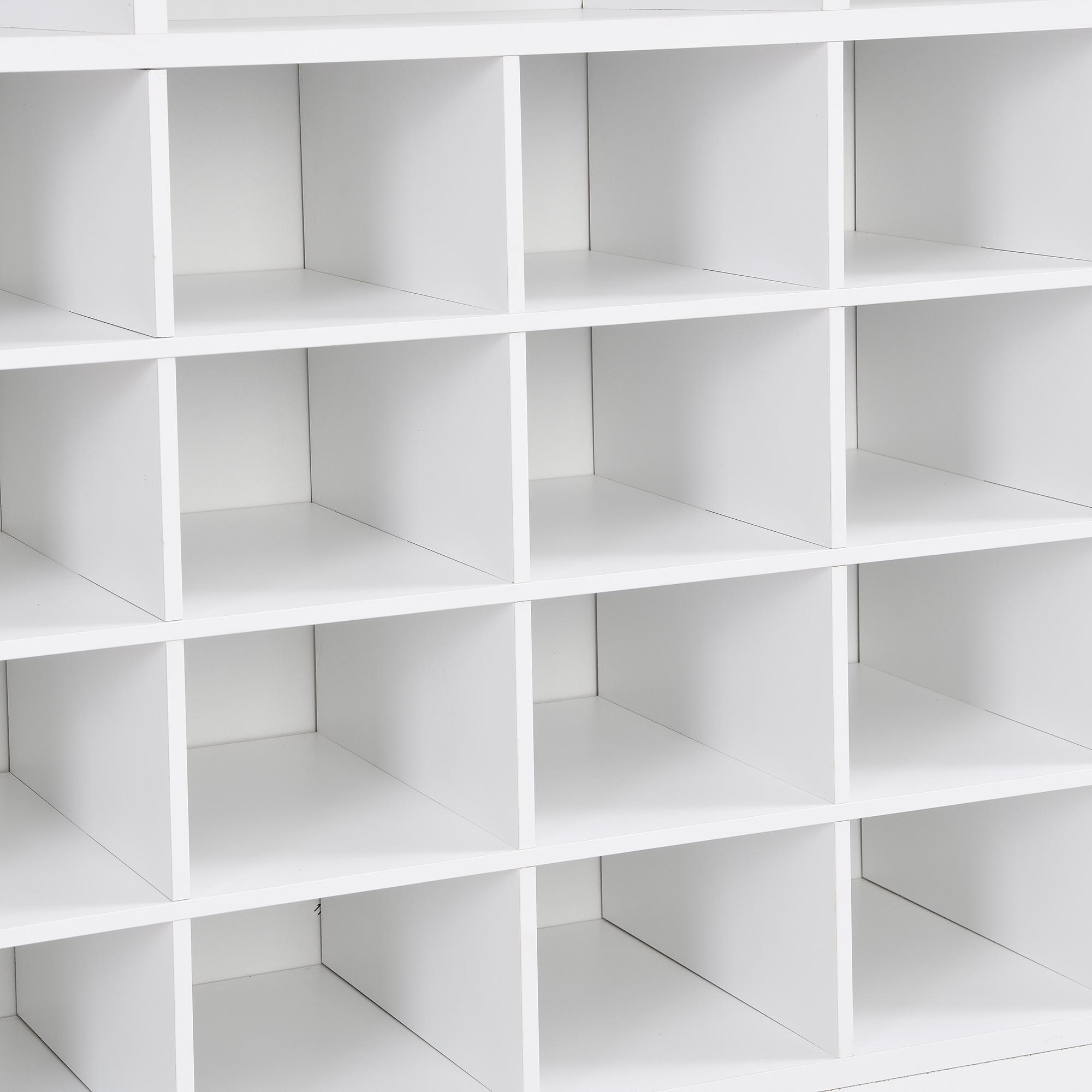 Sleek Design 24-Cubby Shoe Cabinet, White | Aosom.com