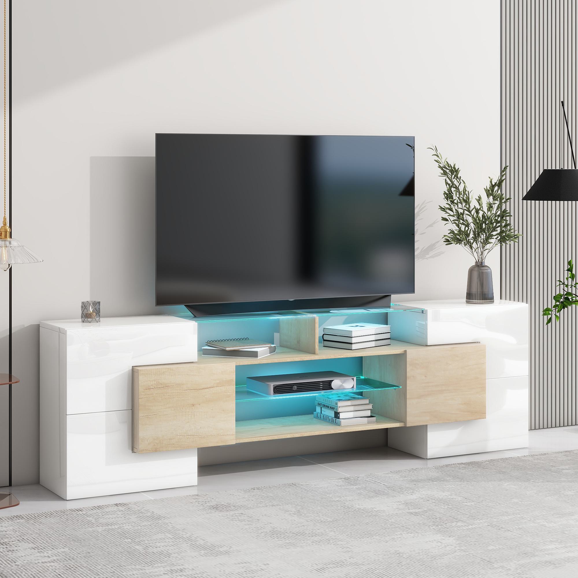 Vinsetto Unique Shape TV Stand for TVs Up to 88