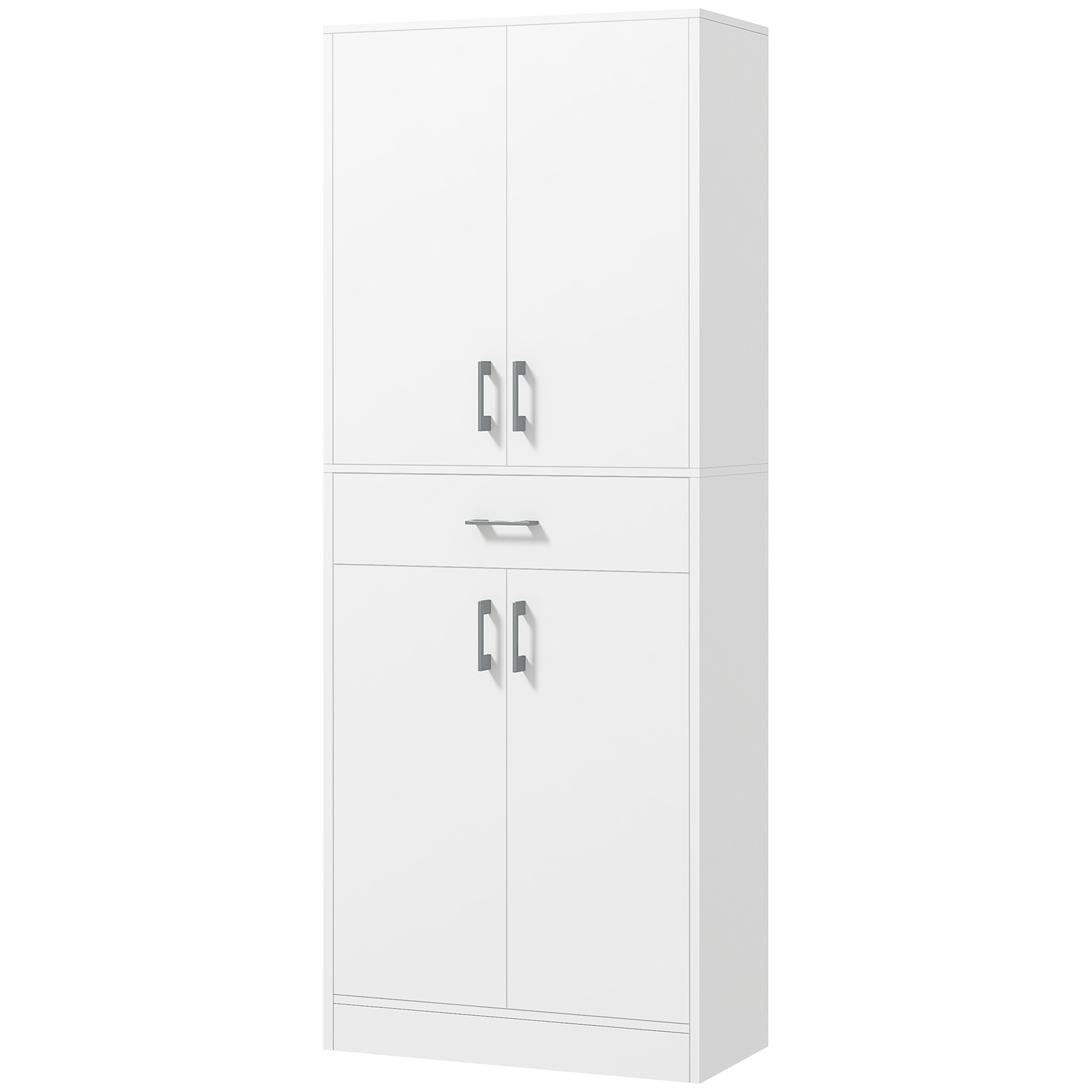 HOMCOM 71 Kitchen Cabinet with Drawer and Adjustable Shelf, Freestanding Tall Kitchen Pantry, White