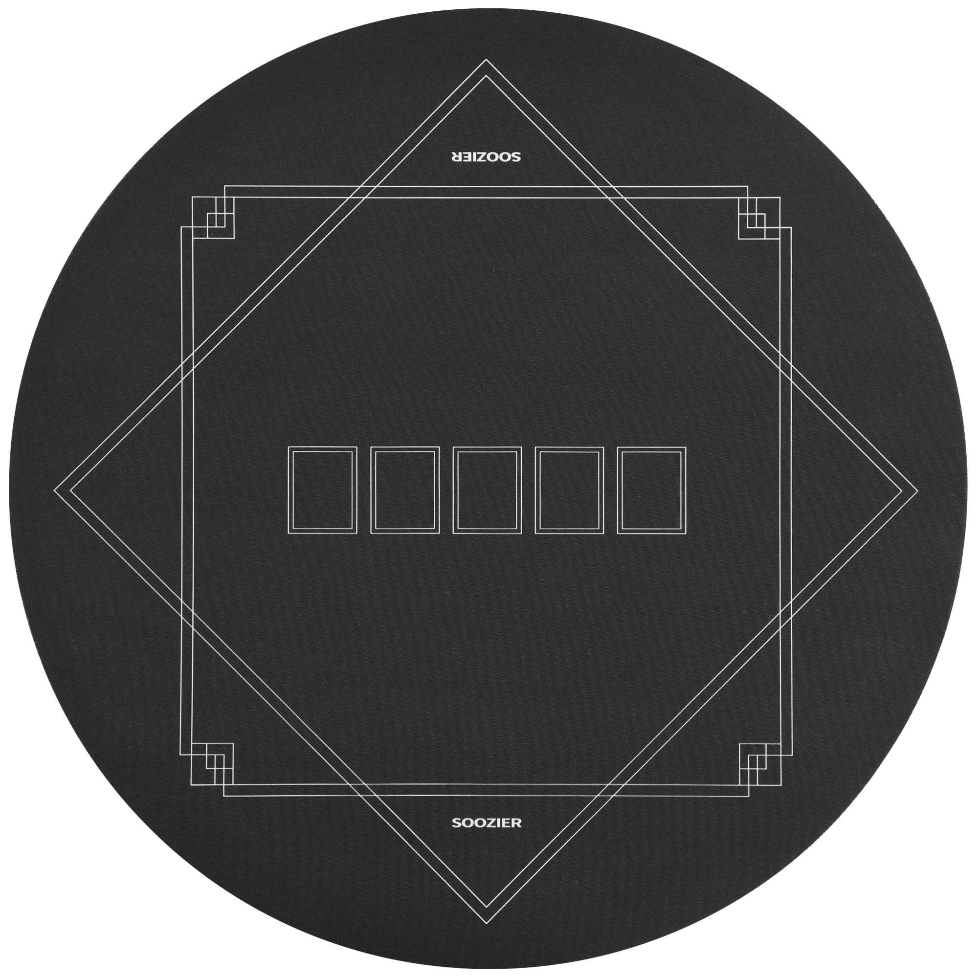 Soozier Poker Mat Texas Hold&#039;em Poker Table Top with Non-Slip Bottom Black