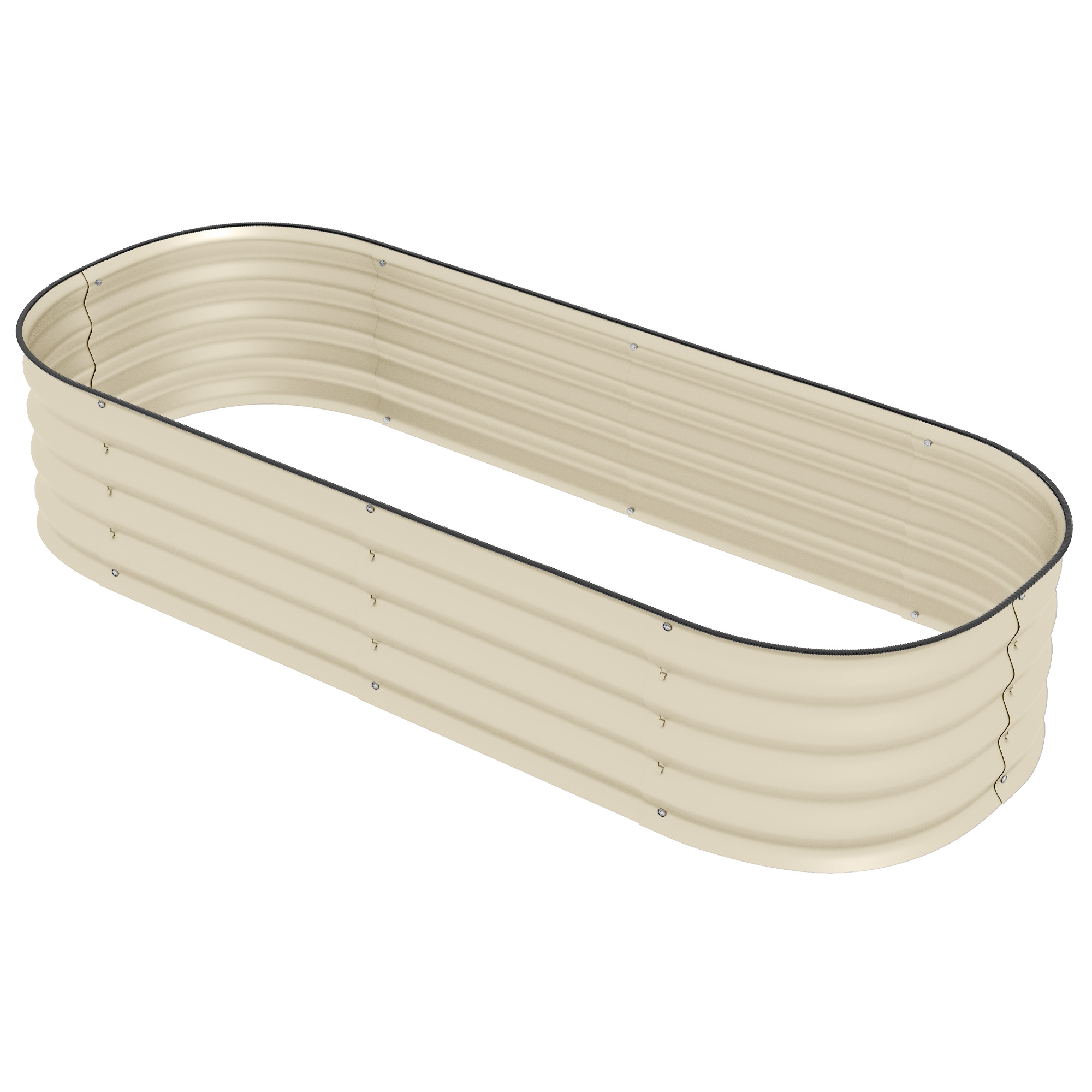 Outsunny 4.9ft Ivory Galvanized Gardening Container Kit: Streamlines Planting Efforts|Aosom.com