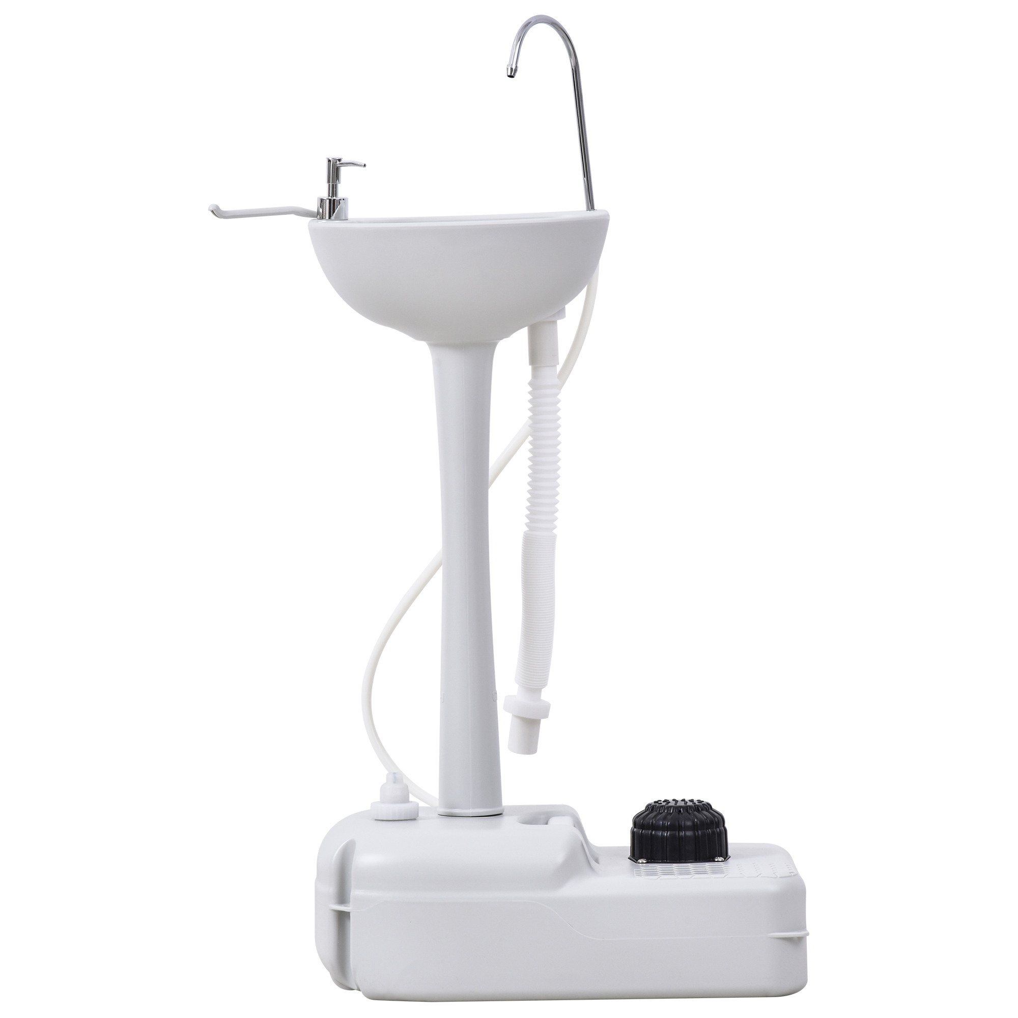 Kleankin Portable Hand Wash Sink 20 45 Gallon Camping w Towel Holder Soap Dispenser | Aosom.com