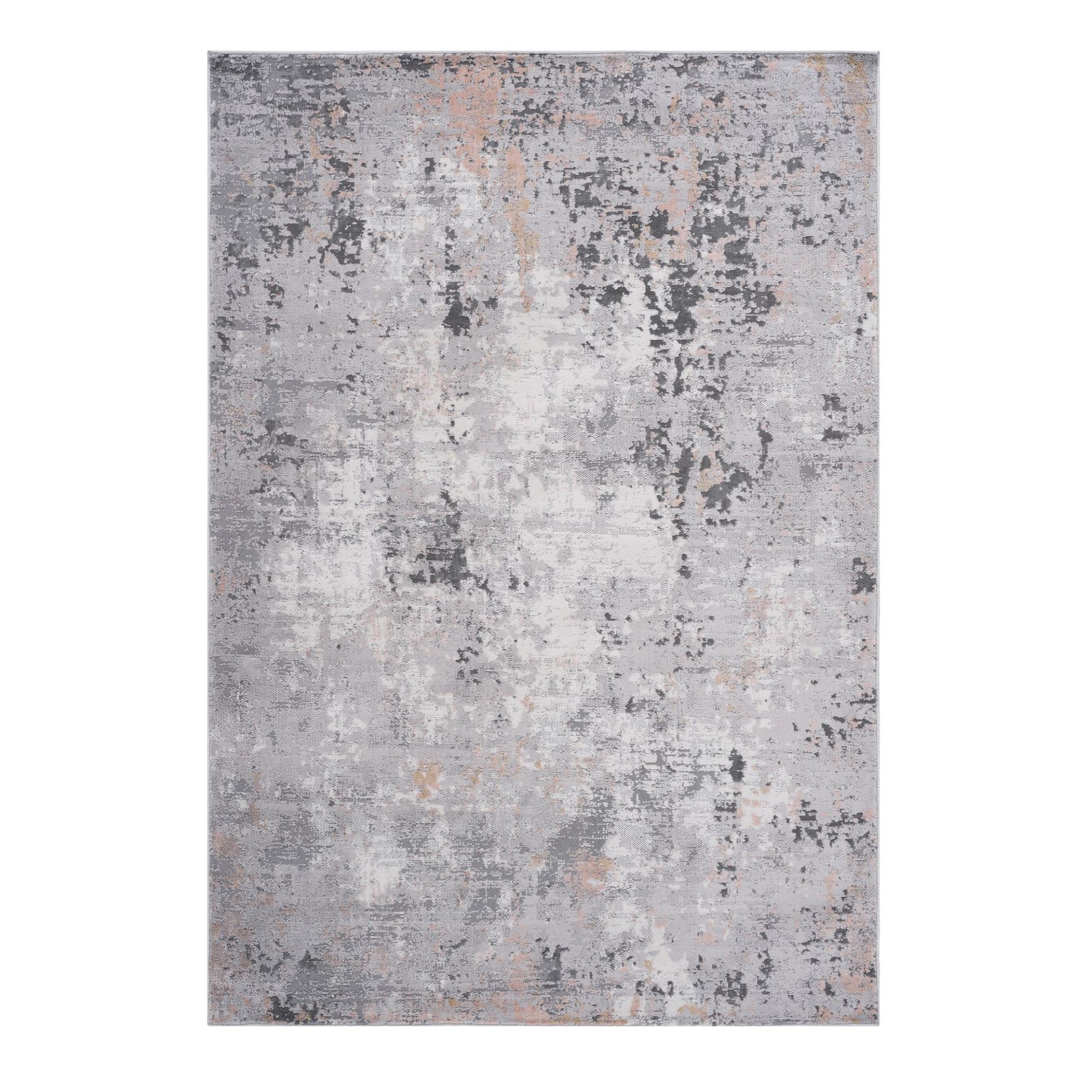 6x9 Abstract Stain-Resistant Area Rug with Cotton Backing, Medium Pile Height, Kid and Pet-Friendly Carpet, 93" L x 79" W x 0.35" H, Grey | Aosom.com