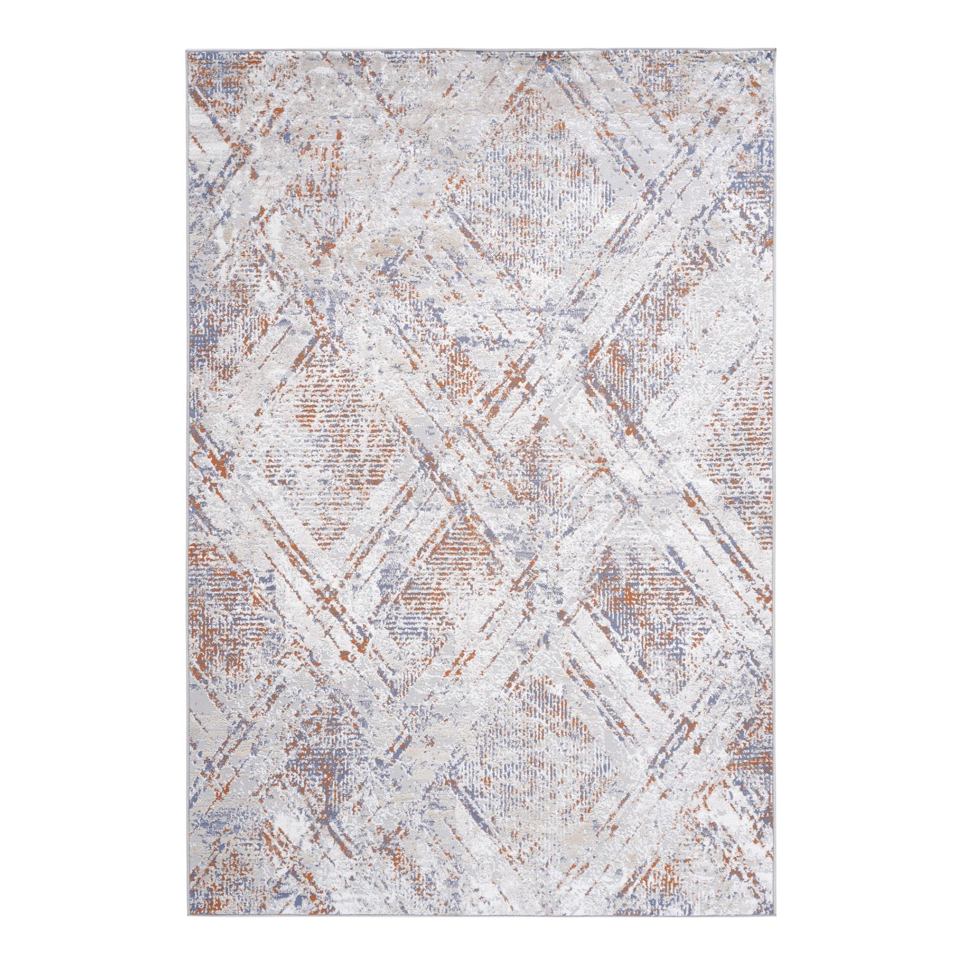8x10 Stylish Geometric Area Rug with Non-Shedding Design and Cotton Backing, Kid and Pet-Friendly Carpet, 120 L x 93 W x 0.3 H, Beige | Aosom.com
