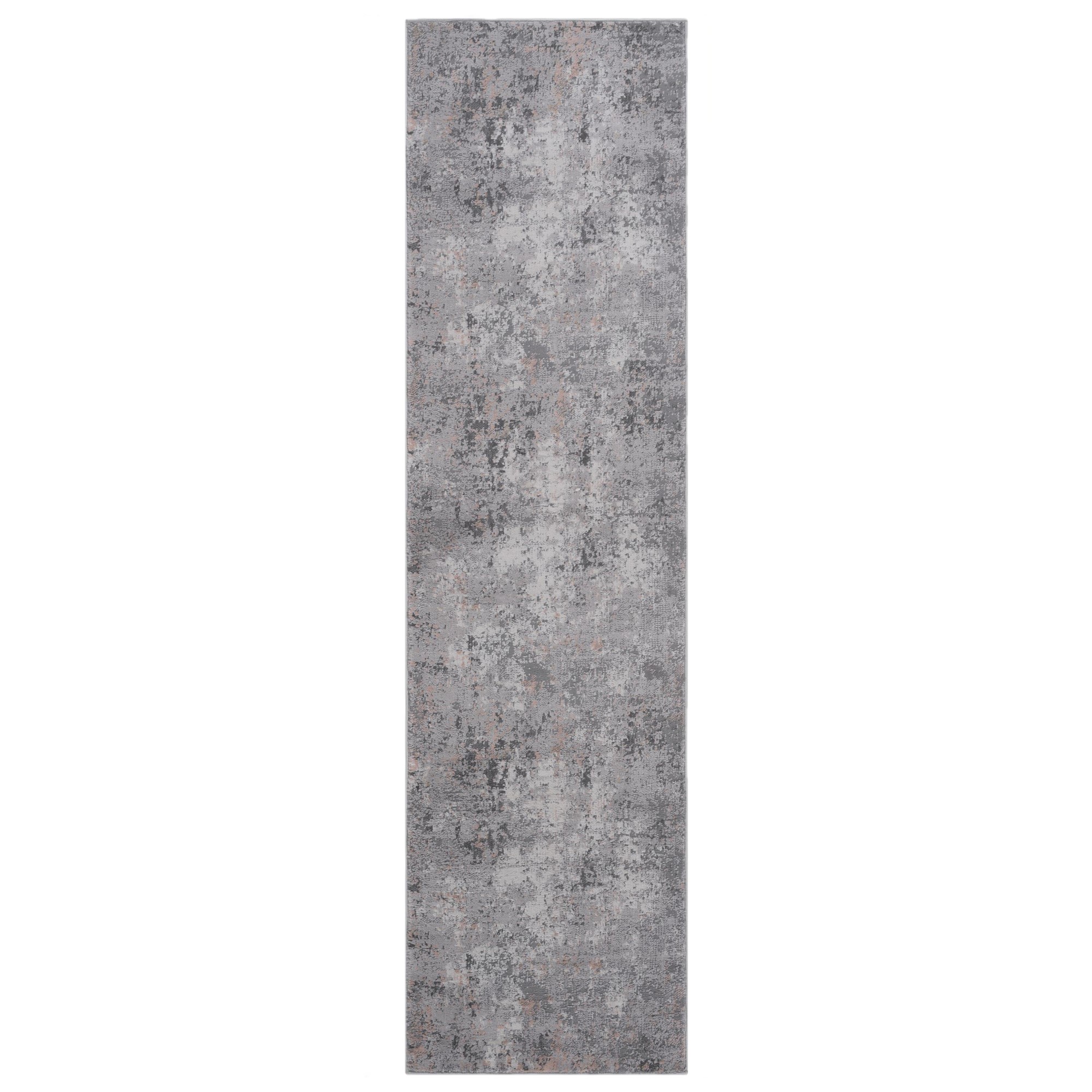 2x8 Abstract Stain-Resistant Non-Shedding Area Rug with, Carpet for Living Room, Bedroom, Home Office, 96 L x 26 W x 0.35 H, Grey | Aosom.com