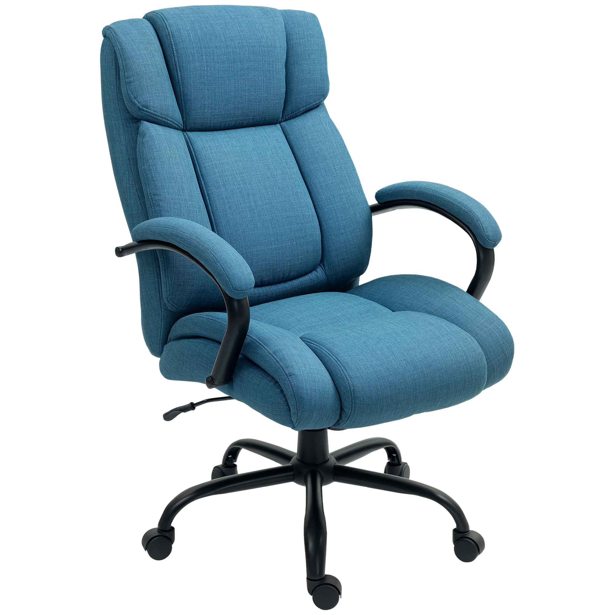 Vinsetto Executive Office Chair with Wide Seat, Computer Desk Chair with Adjustable Height, Swivel Wheels, Blue