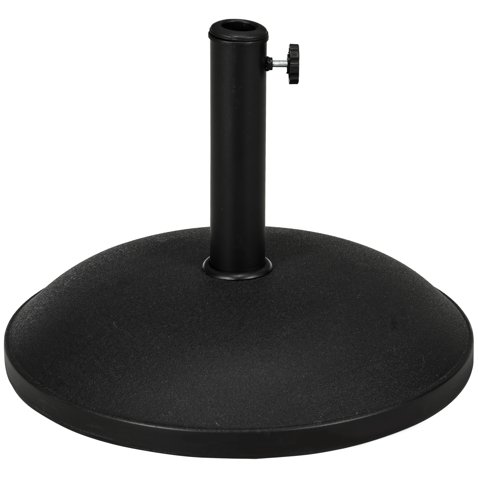 Outsunny 20 55 lb Outdoor Patio Round Cement Umbrella Stand Base for the Deck or Porch with Variable Umbrella Hole