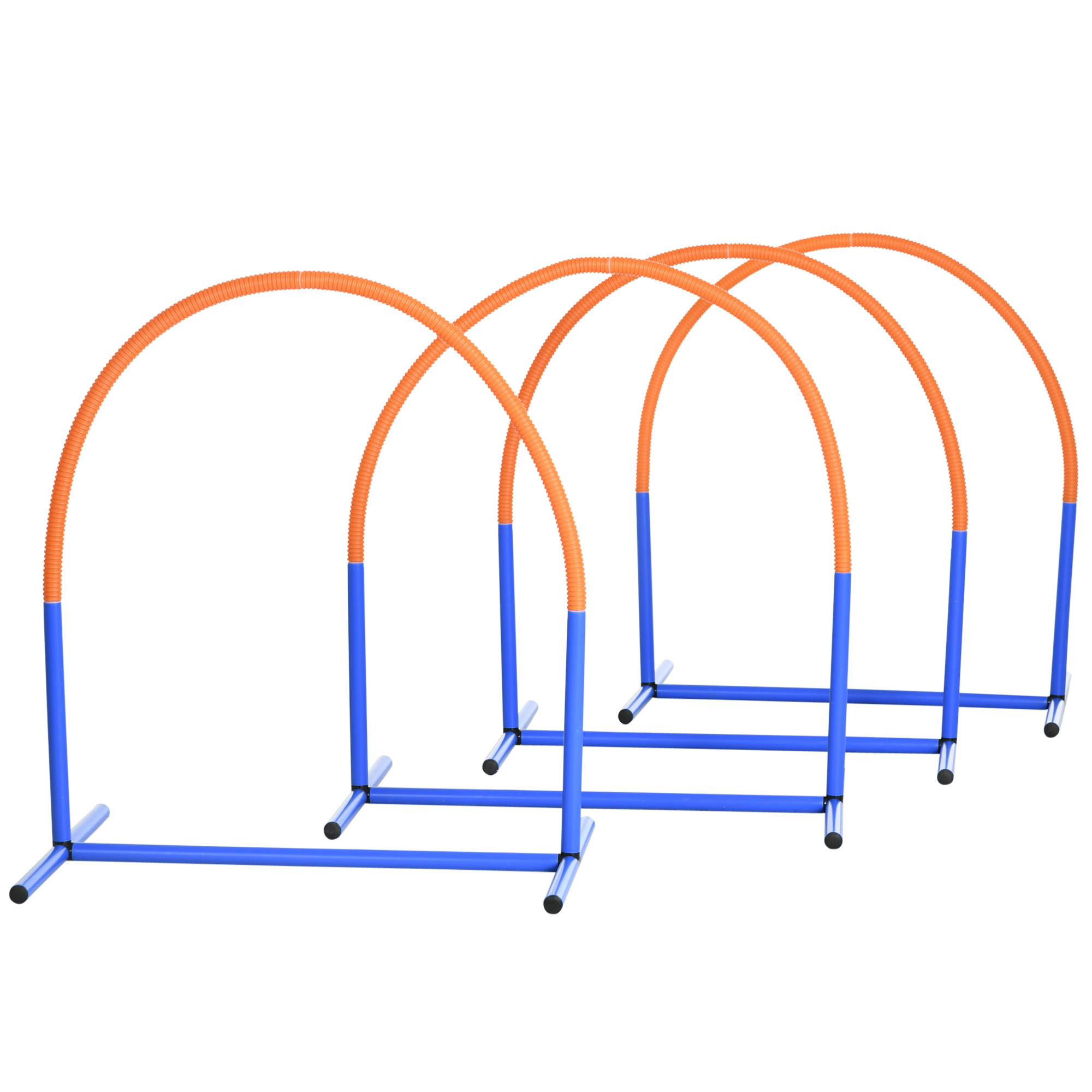 PawHut 4 Piece Dog Agility Course for Senior Dogs with Carry Bag Outdoor Use Blue | Aosom.com