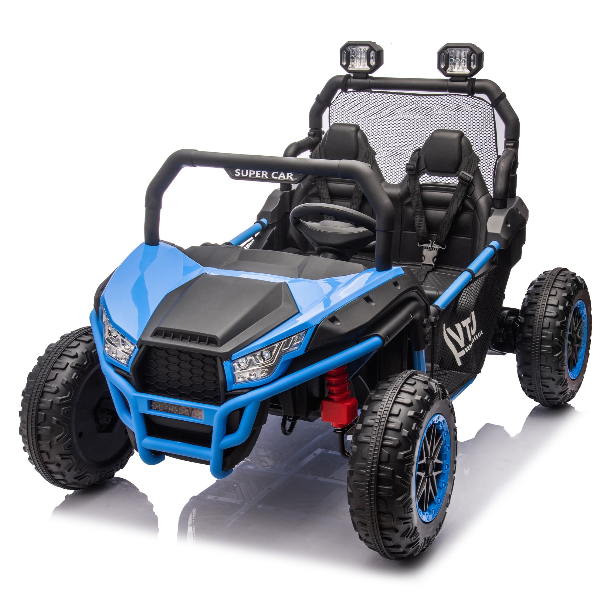 24V 2-Seater 4-Wheel Kids Ride On UTV with Parent Control, Blue