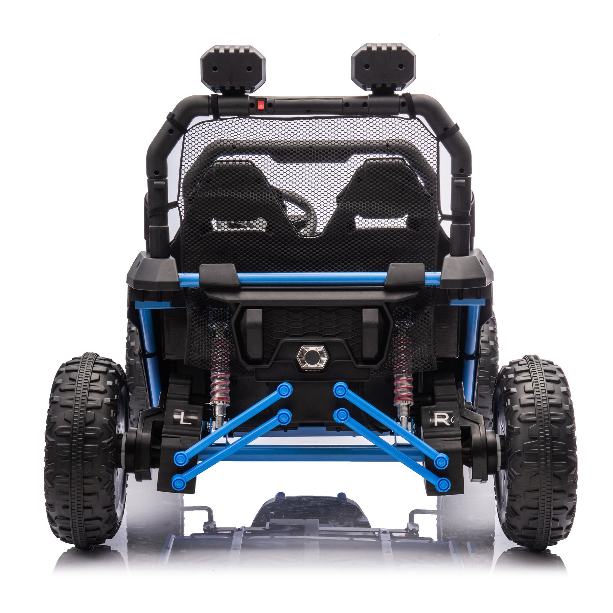 24V 2-Seater 4-Wheel Kids Ride On UTV with Parent Control, Blue