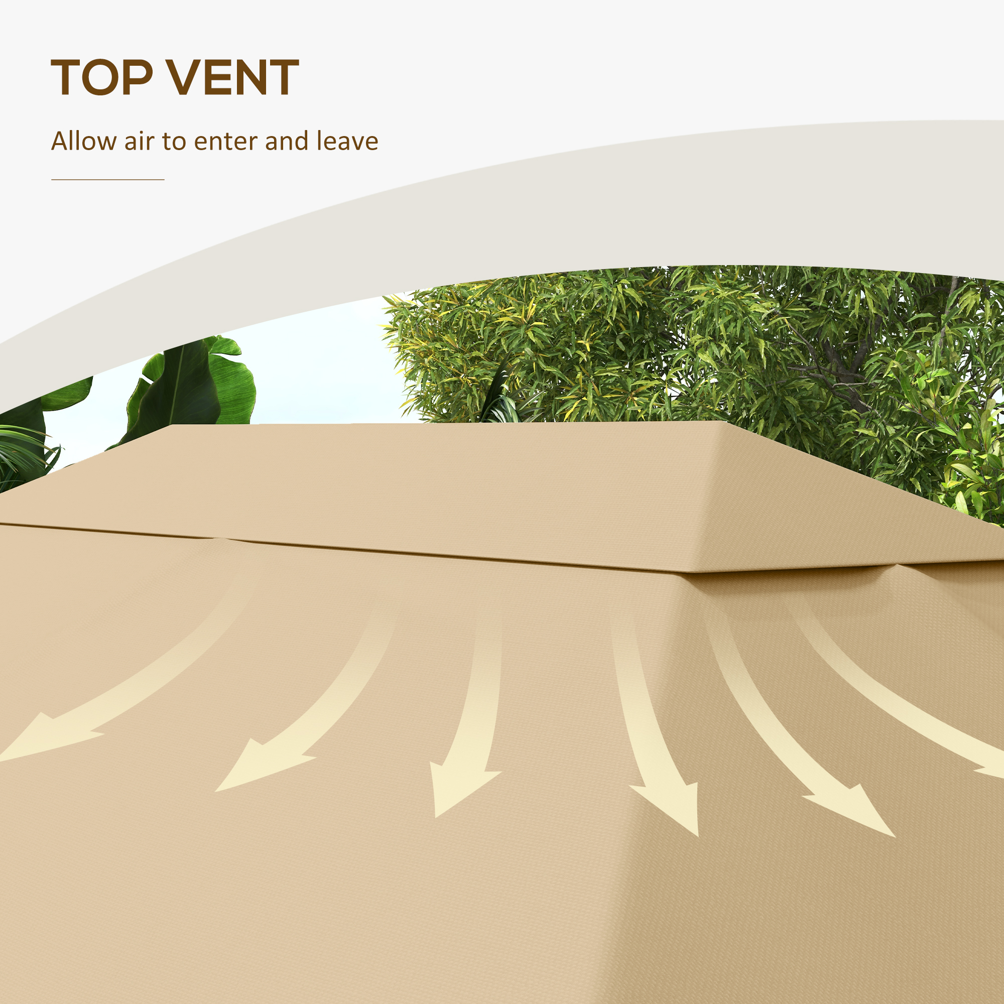 Outsunny 10' x 13' Gazebo Replacement Canopy Cover, Gazebo