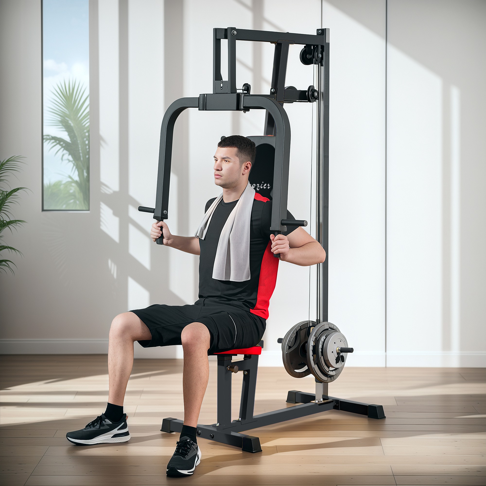 Soozier Chest Fly and Chest Press Machine for Back, Pectoral, Rear ...