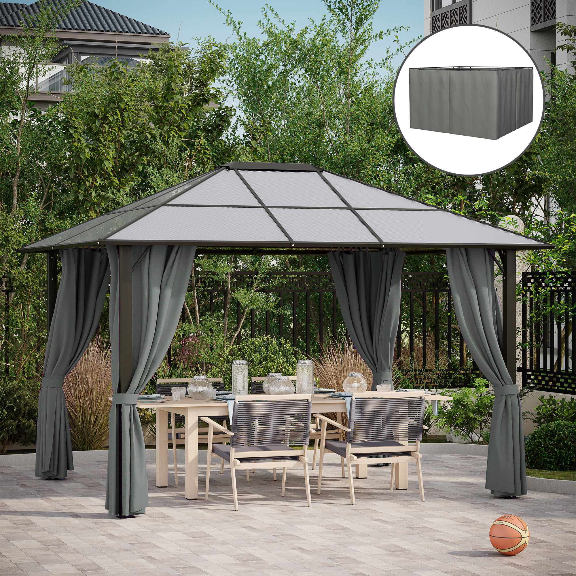 Outsunny Universal Gazebo Replacement Sidewalls Set of 4
