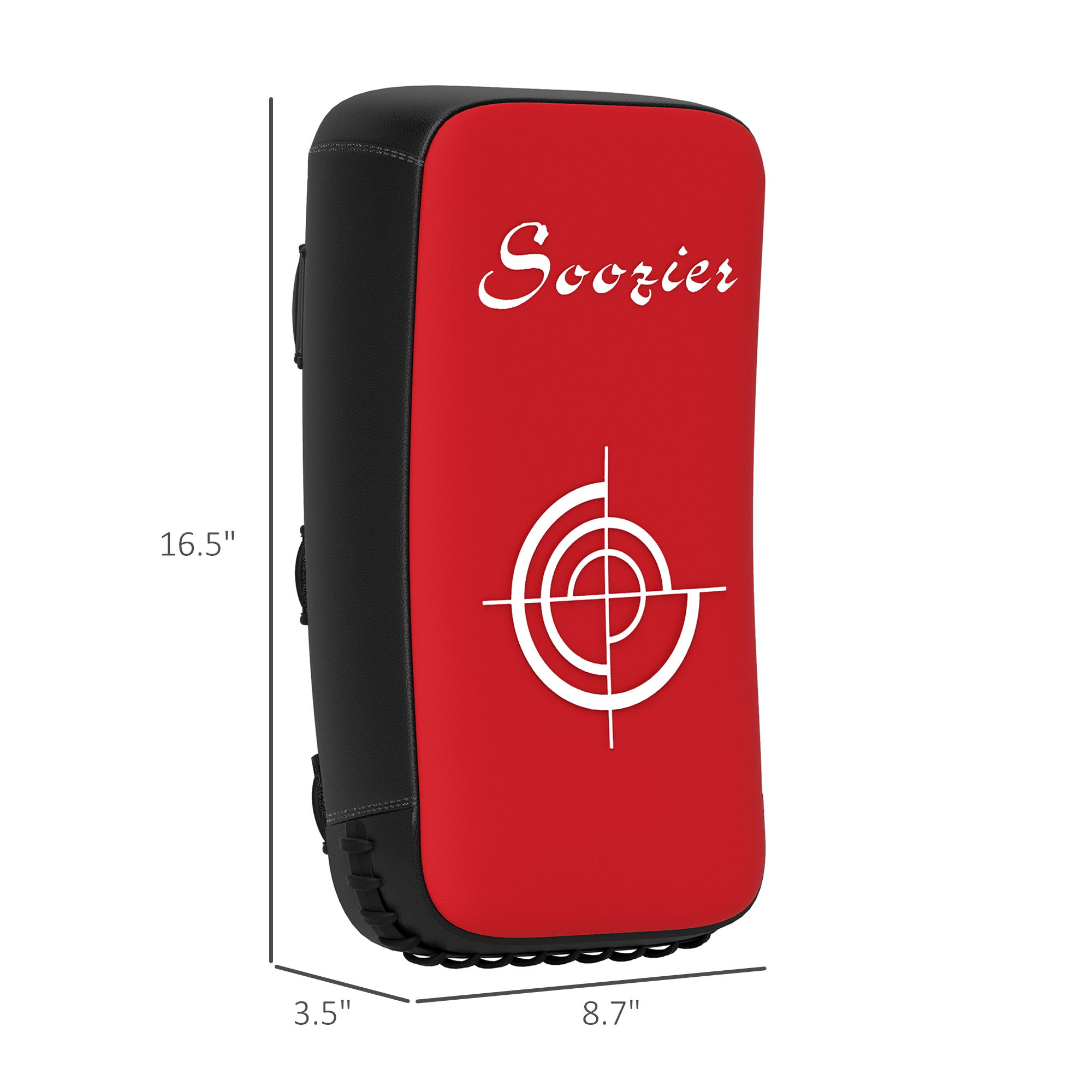 Soozier 16.5 in Muay Thai Kick Shield Punching Pad, Kick Shield for Martial Arts, Karate, Kickboxing, MMA x 1 Unit, Red 1
