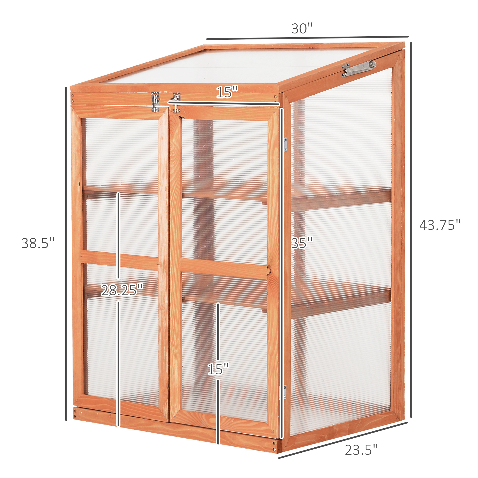 Outsunny Greenhouse Window Box with Rectangular Top