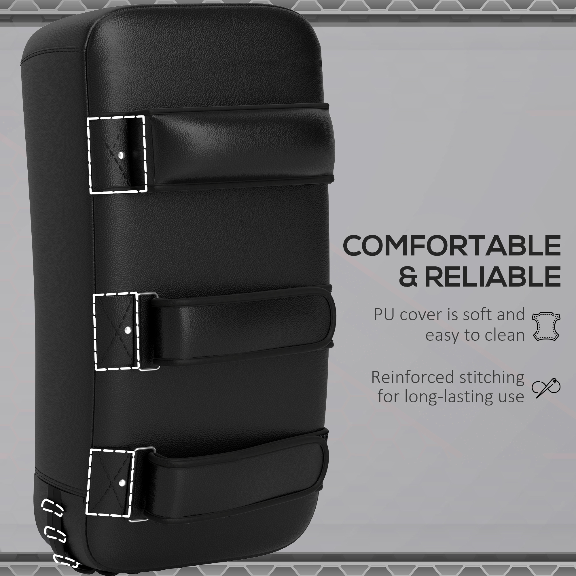 Soozier 16.5 in Muay Thai Kick Shield Punching Pad, Kick Shield for Martial Arts, Karate, Kickboxing, MMA x 1 Unit, Red 5
