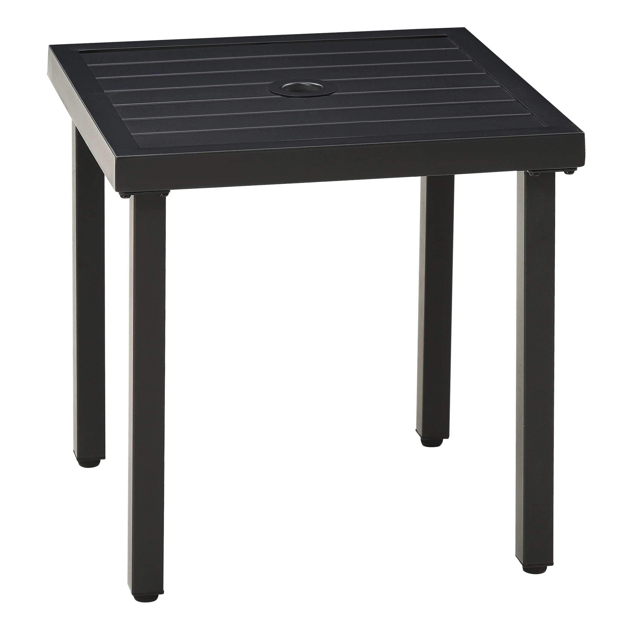 Outsunny Outdoor Side Table, Patio End Table with Umbrella Hole