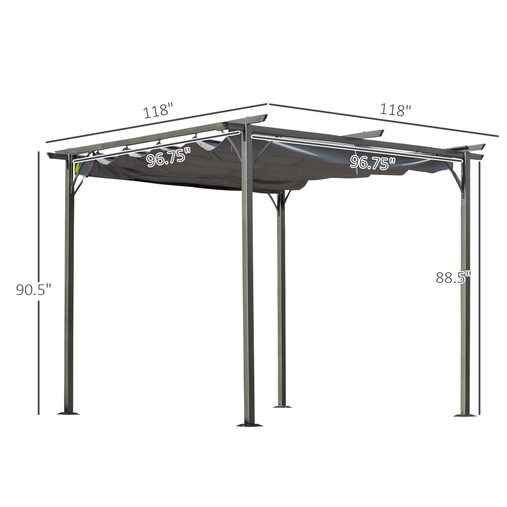 EP-086AW　EP-082A　EP-879AW Outsunny 13' x 10' Electric Awning, Retractable Awning with